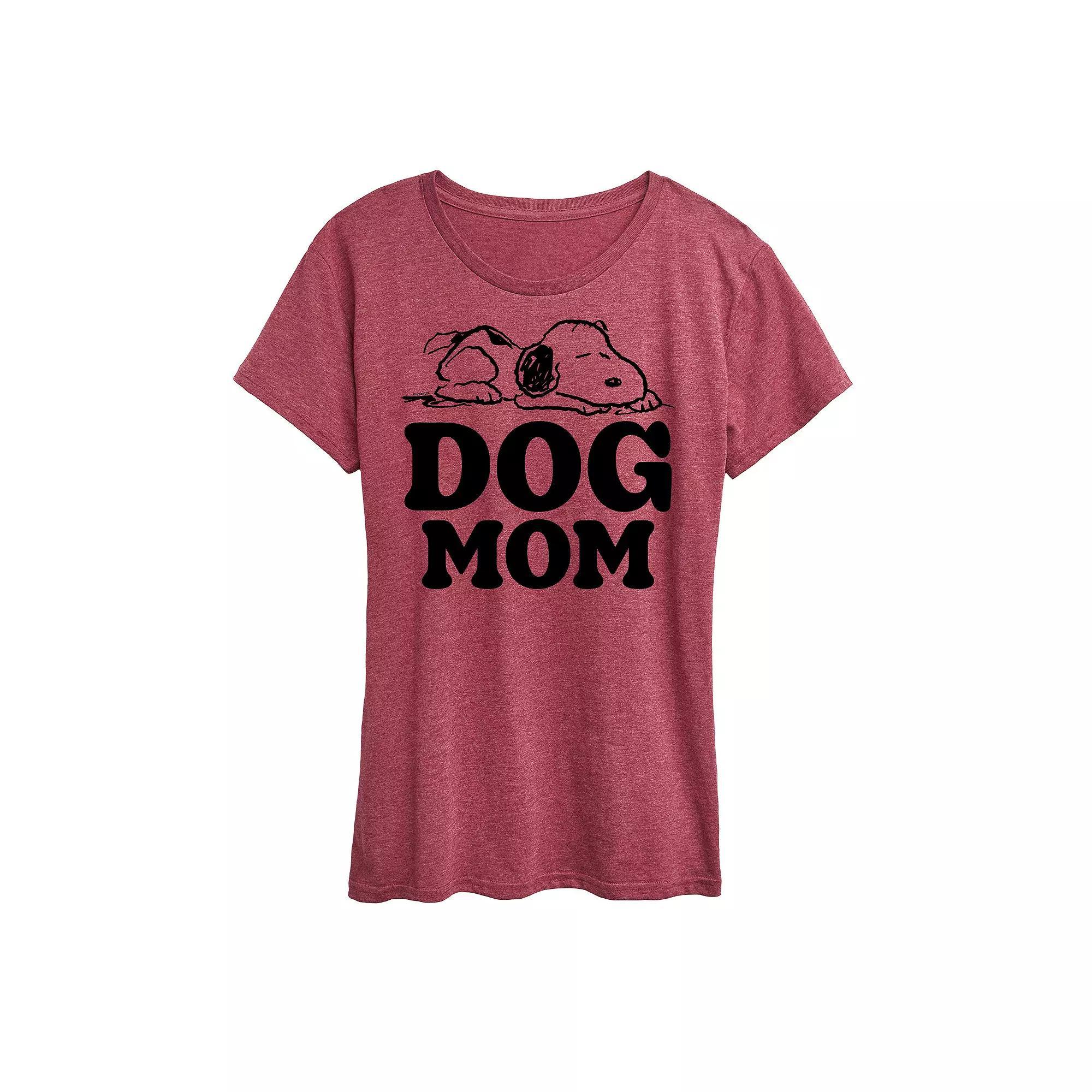 Womens Peanuts Snoopy Dog Mom Graphic Tee Product Image