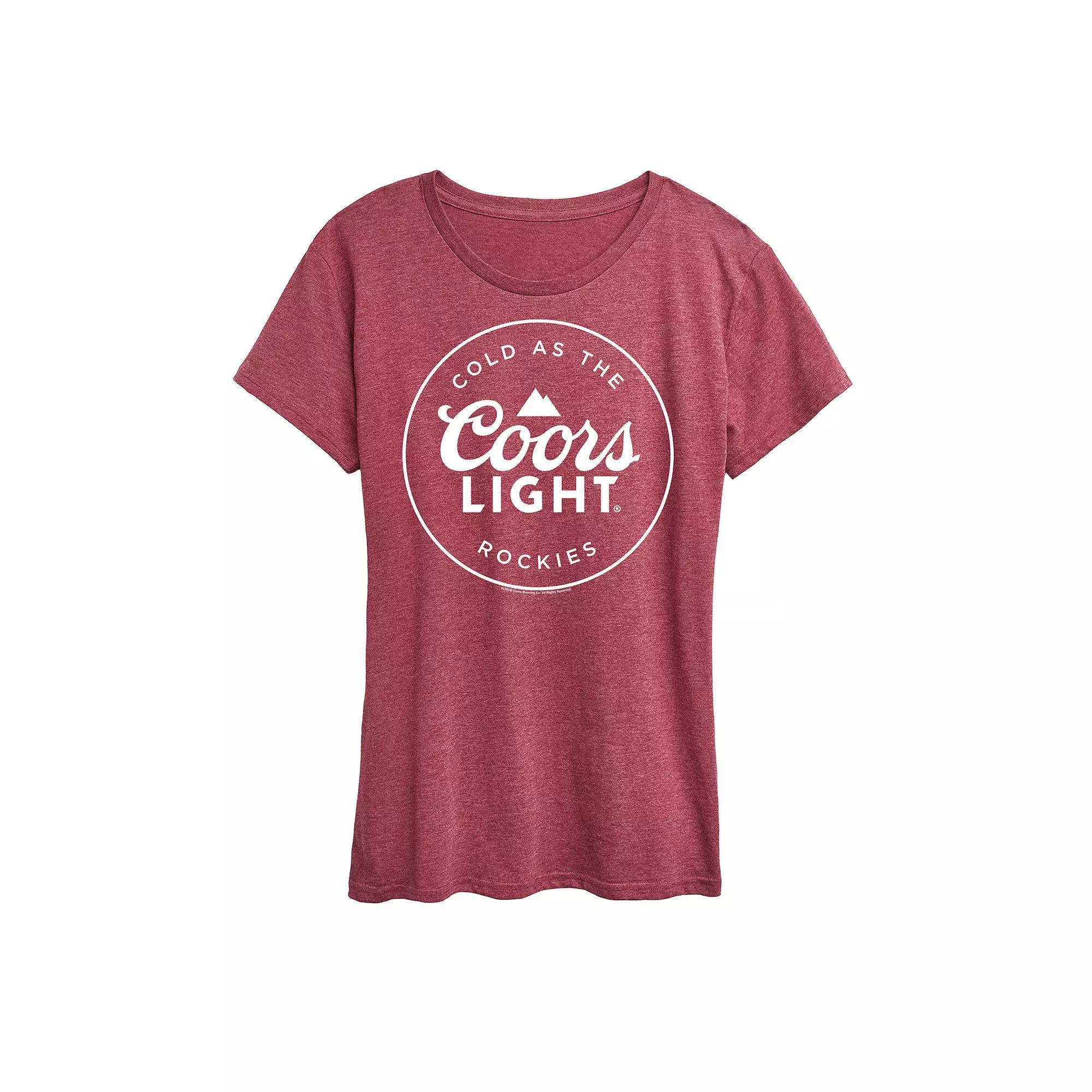 Womens Coors Logo Badge Graphic Tee Grey Wine Product Image
