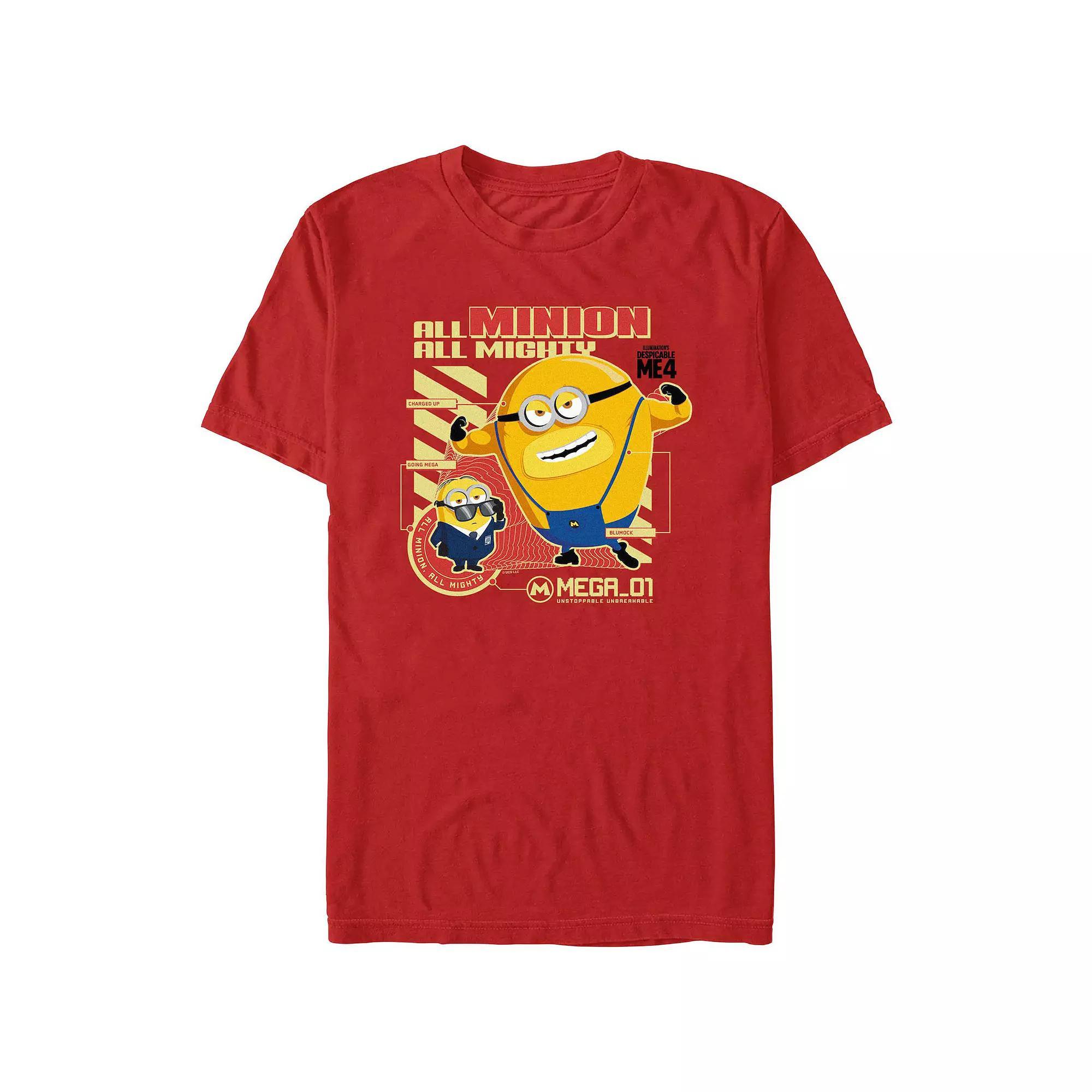 Men's Despicable Me 4 All Minion All Mighty Graphic Tee, Size: Small, Red Product Image