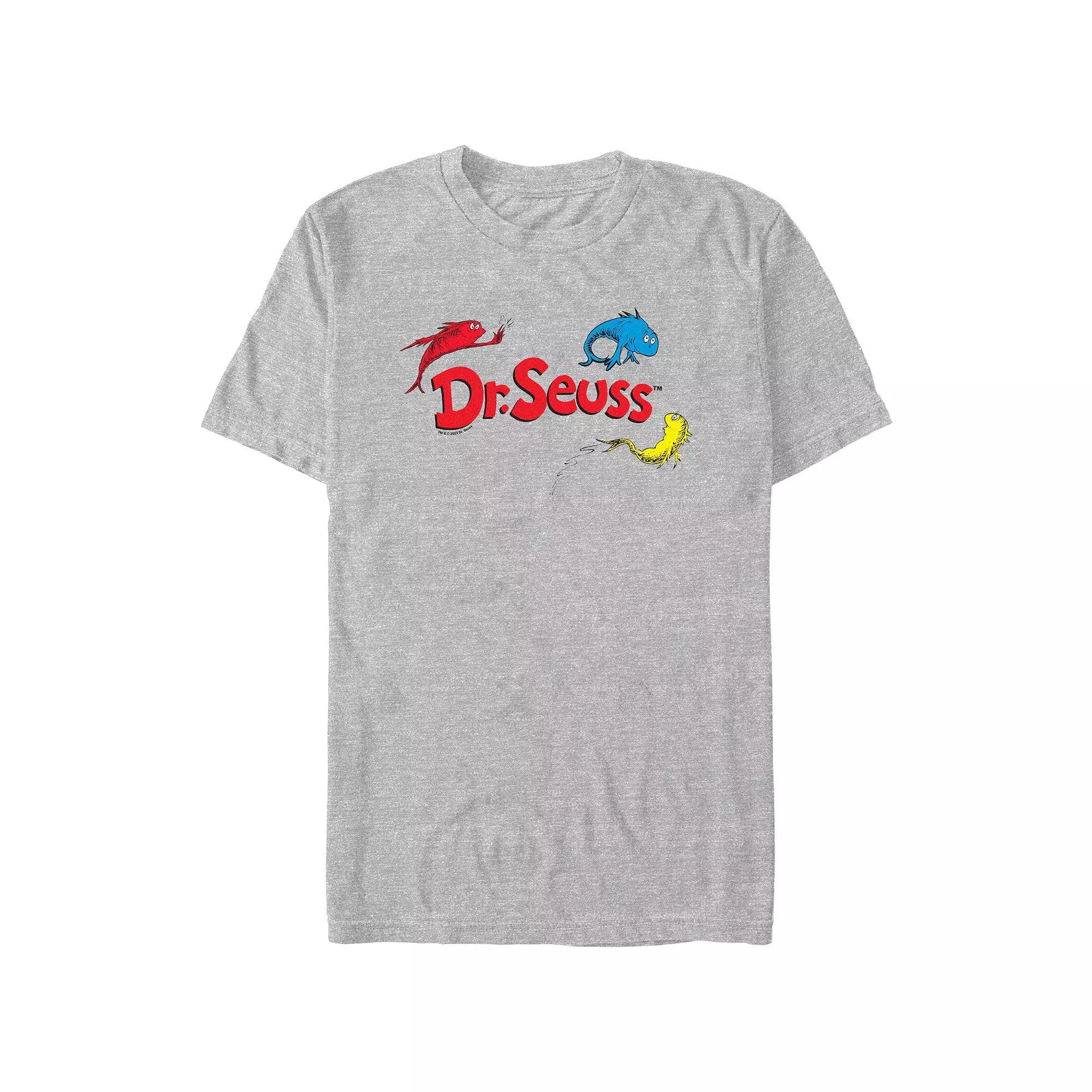Men's Dr. Seuss Logo Graphic Tee, Size: XL, Athletic Grey Product Image