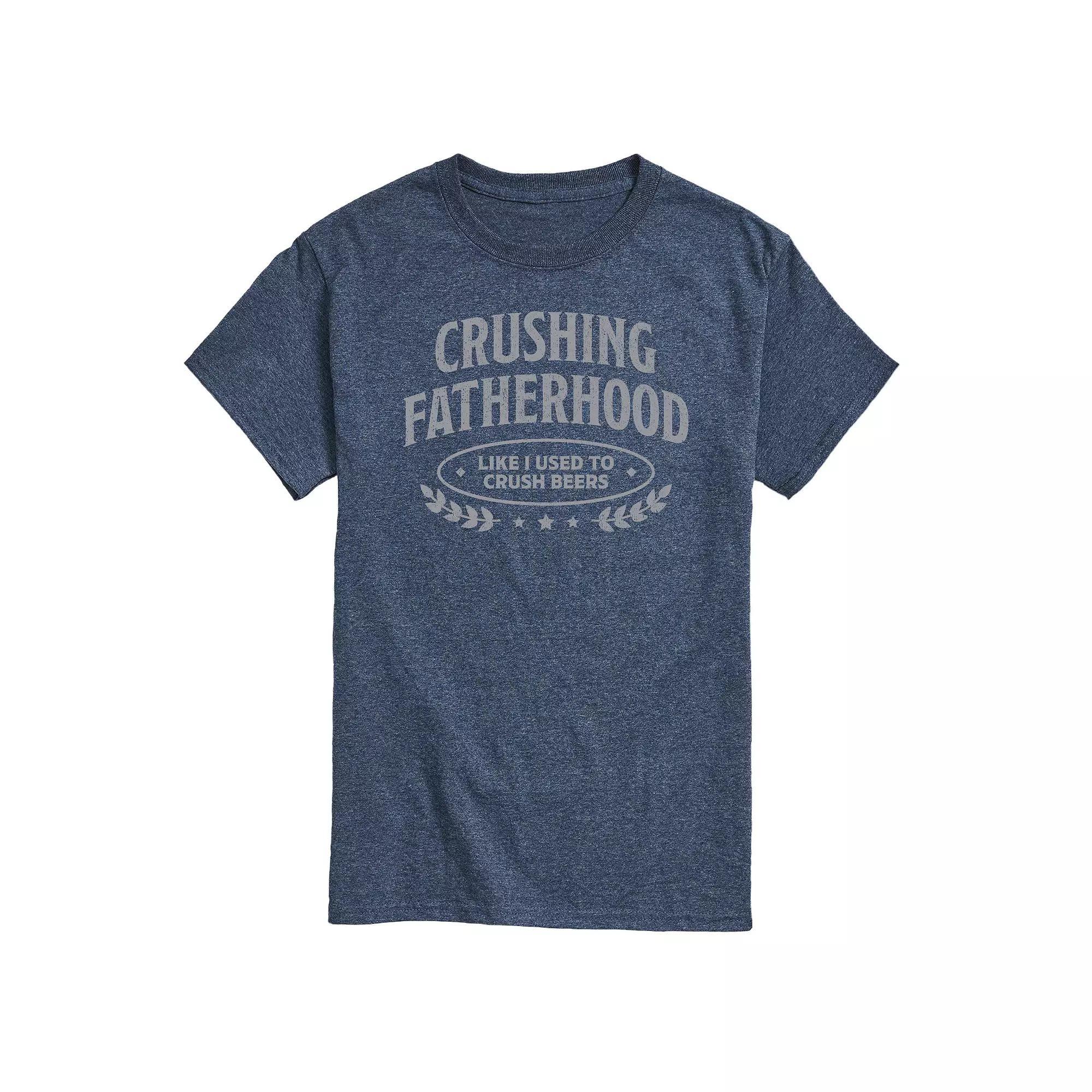 Mens Crushing Fatherhood Graphic Tee Heather Grey Product Image