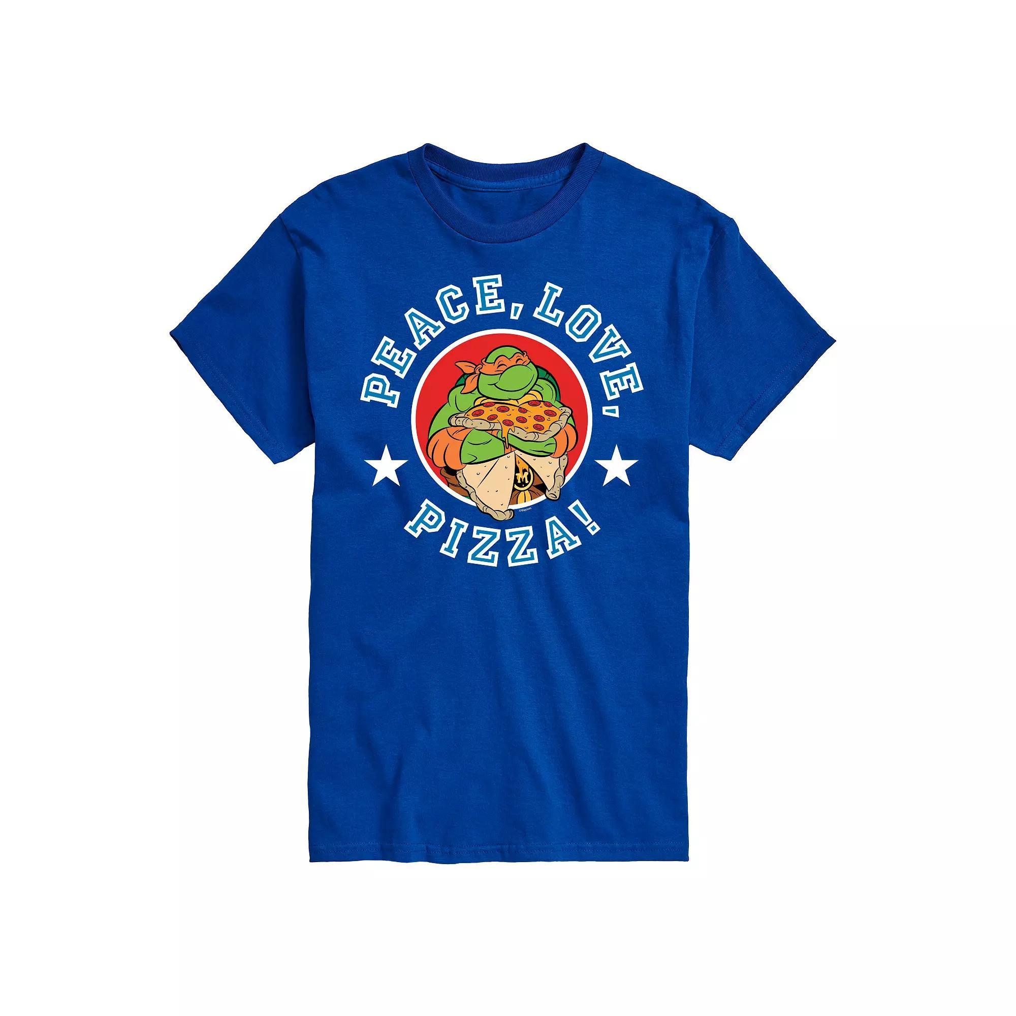 Mens Teenage Mutant Ninja Turtles Peace Love Graphic Tee Product Image