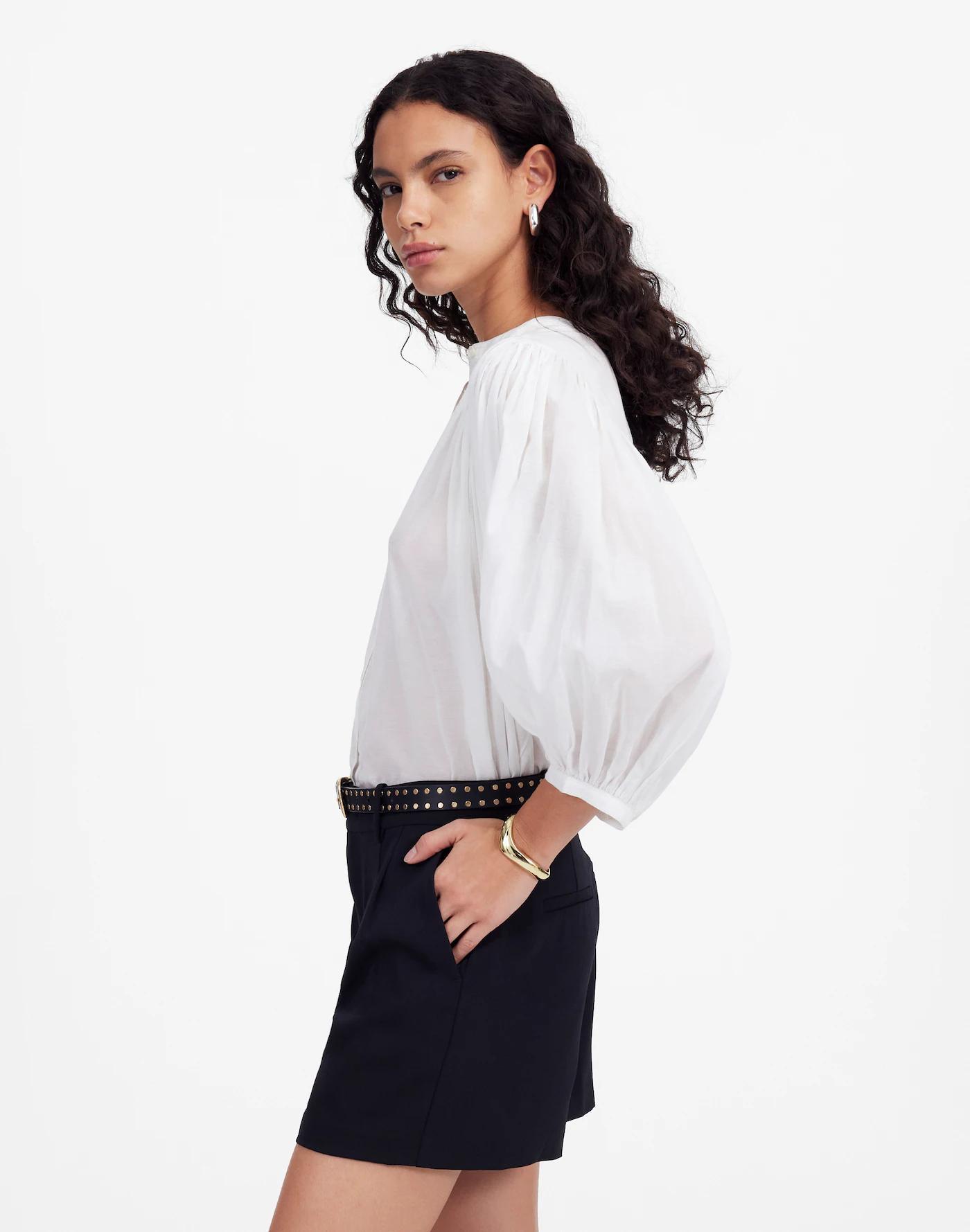 Easy Pleated Trouser Shorts in Crepe Product Image