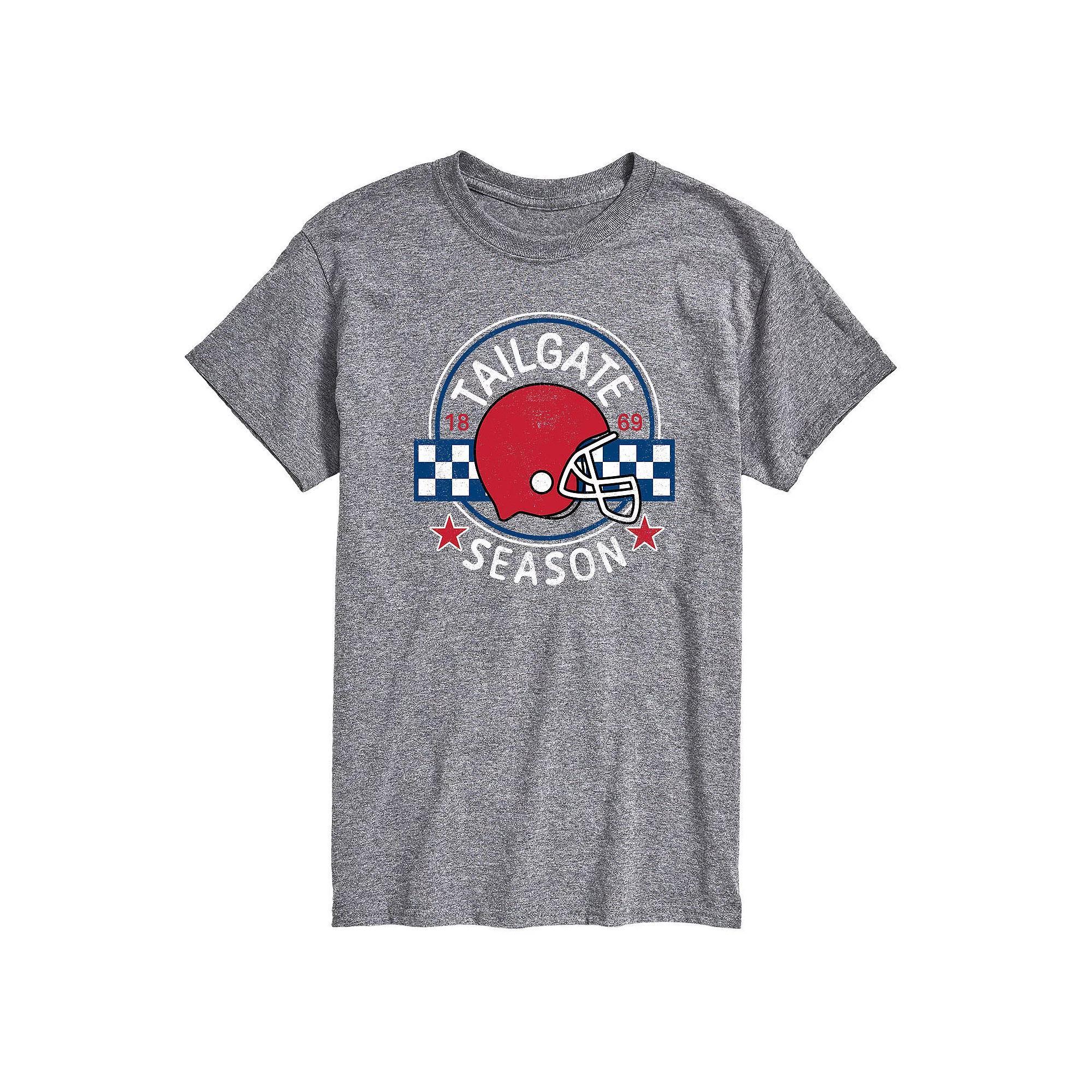 Mens Tailgate Season Graphic Tee Grey Gray Product Image