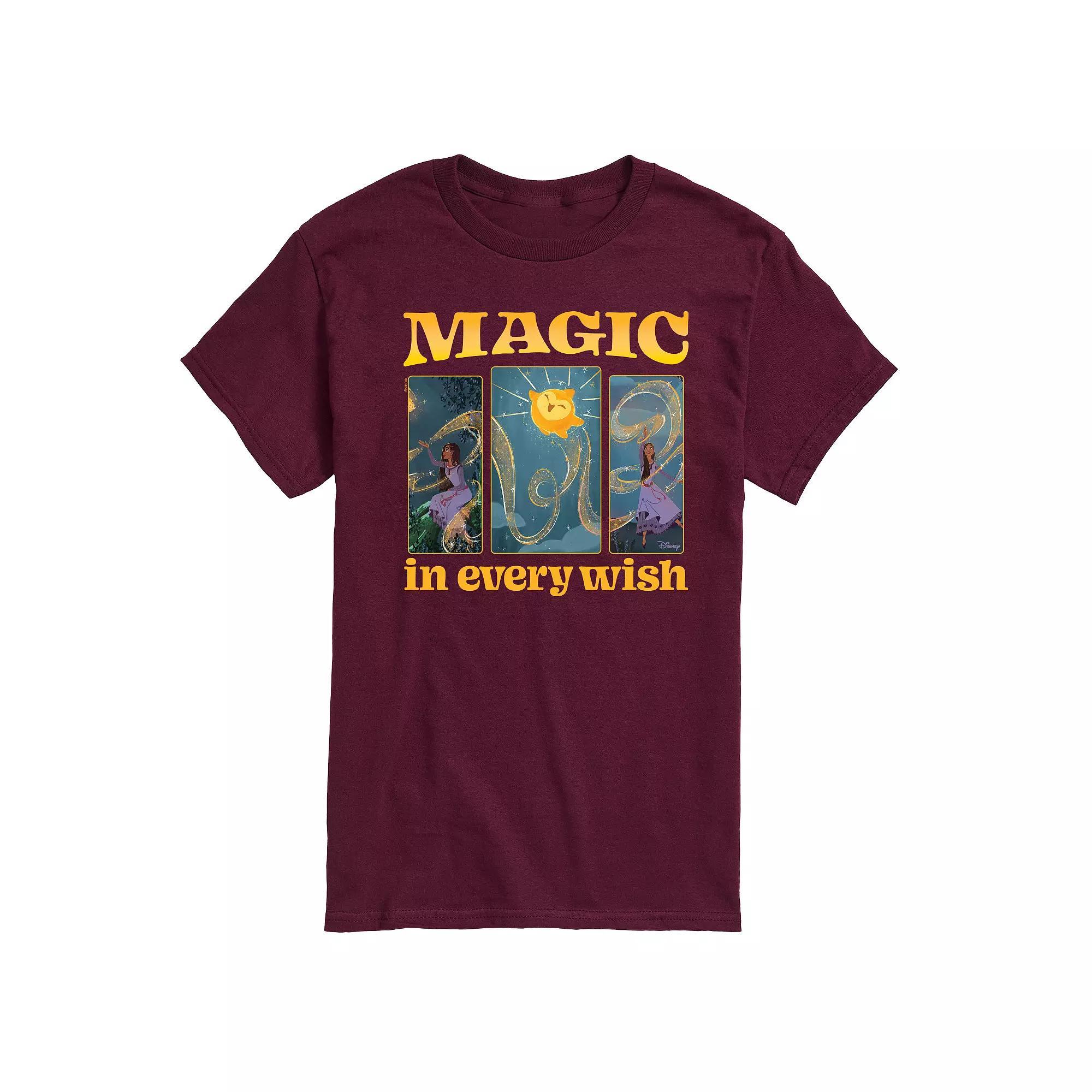 Disneys Wish Asha & Star Mens Magic In Every Wish Graphic Tee Product Image