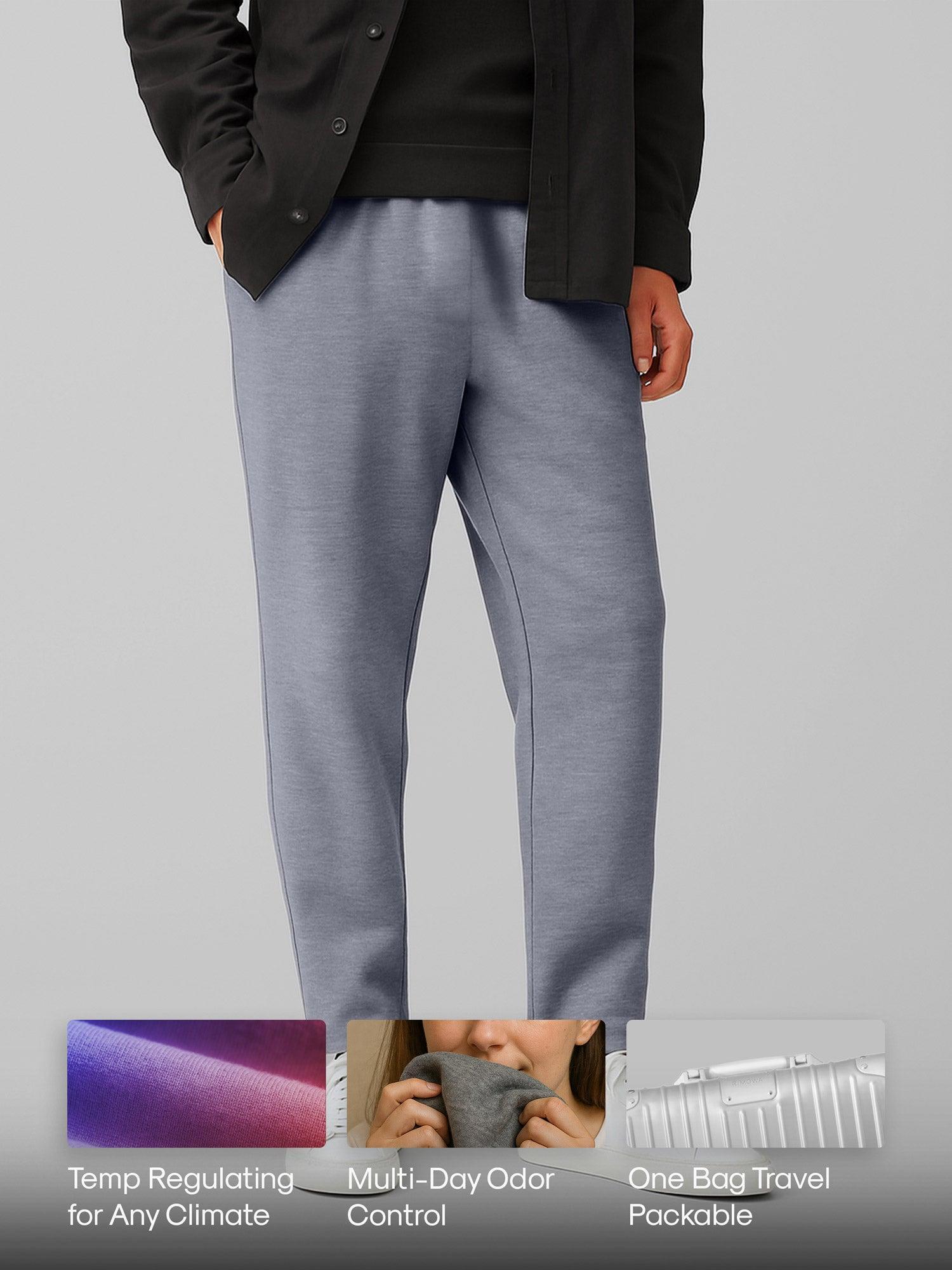 Men's Travel Merino Pant - Light Grey Product Image