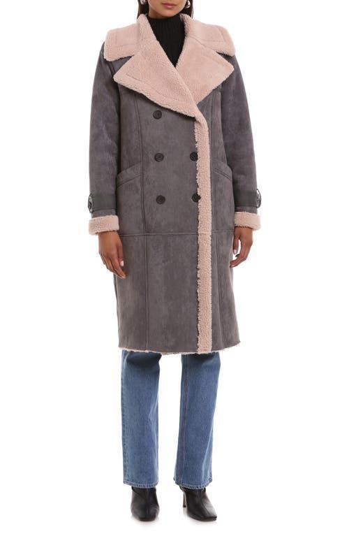 Avec Les Filles Faux Shearling Trench Coat Product Image