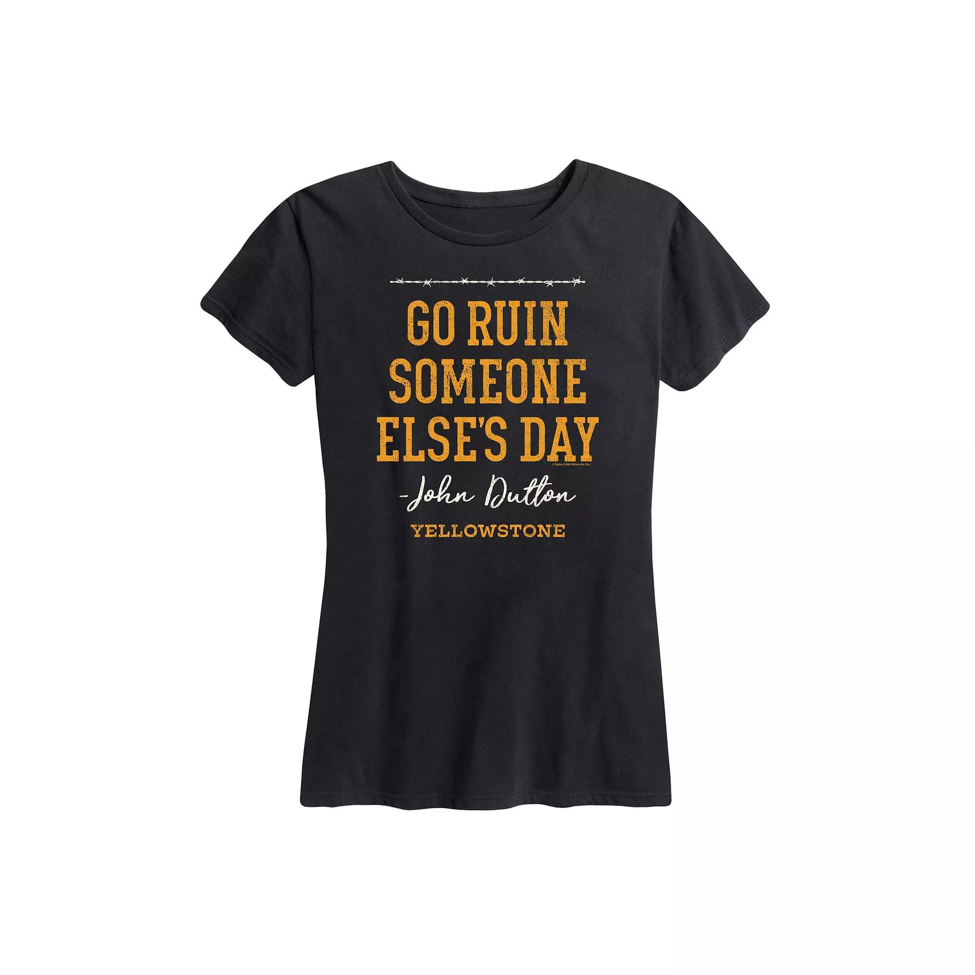 Womens Yellowstone Someone Elses Day Graphic Tee Blue Product Image