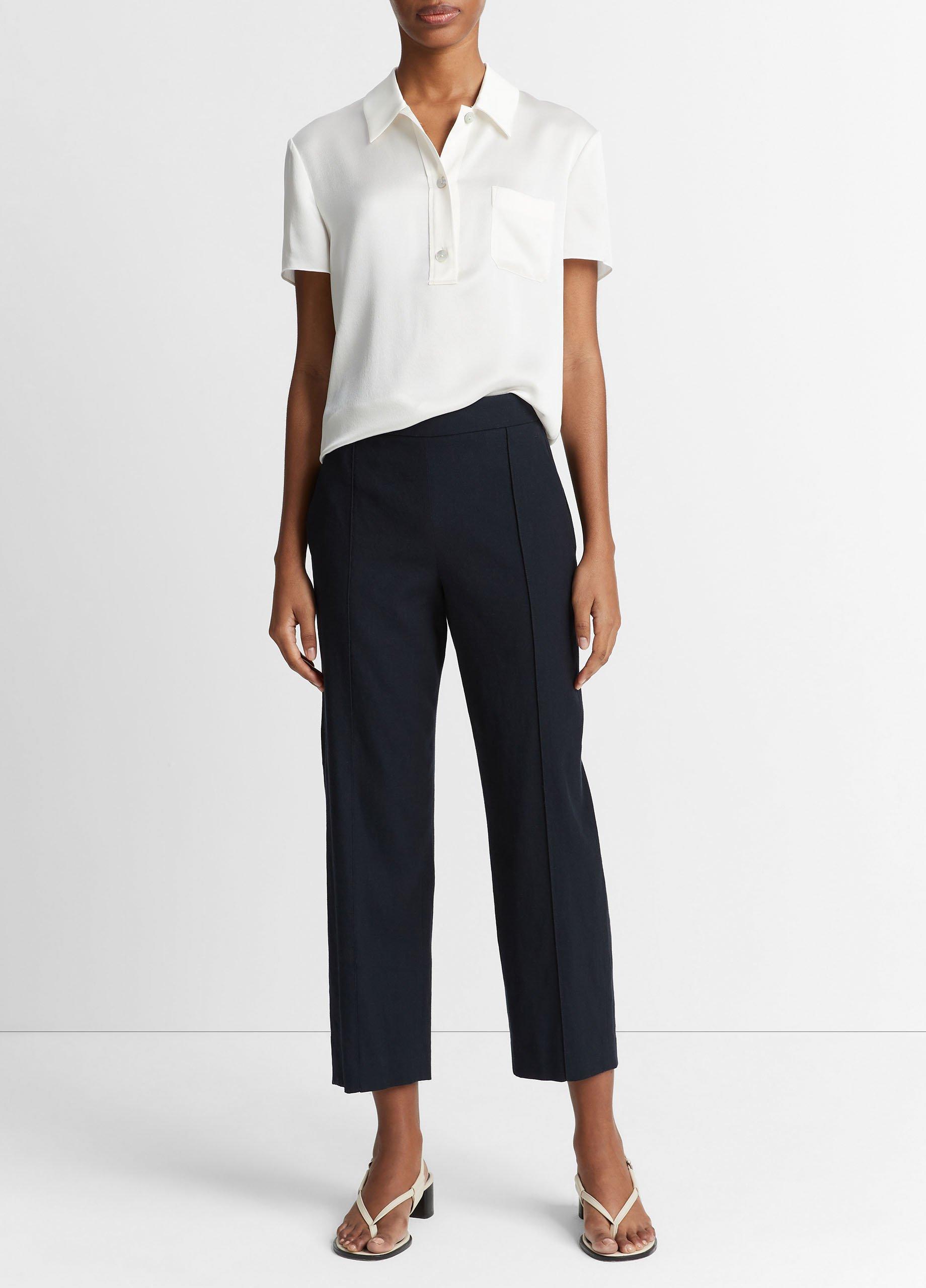 Womens Mid-Rise Tapered Pull-On Pant, Coastal Blue, Size L Vince Product Image