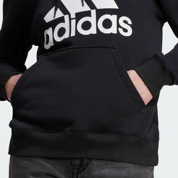 adidas Essentials Big Logo Regular Fleece Hoodie Sandy Pink XL Womens Product Image