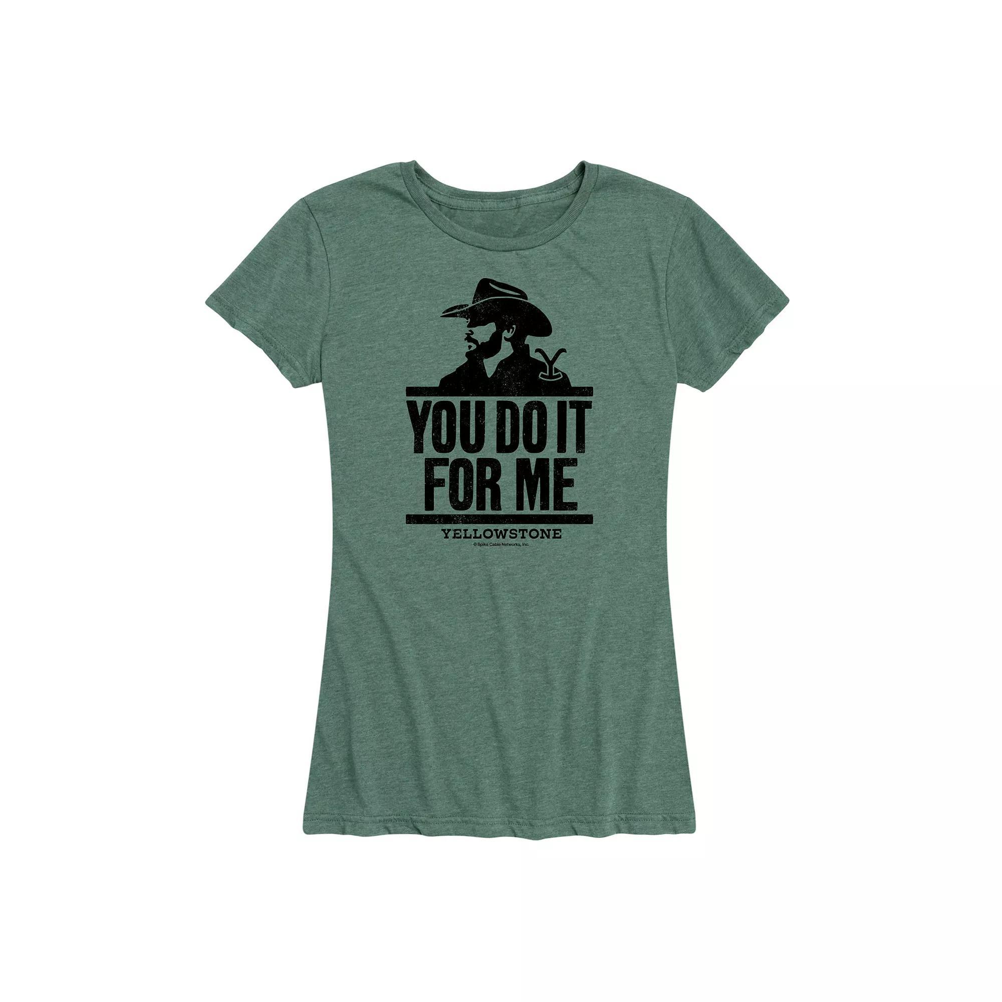 Womens Yellowstone You Do It For Me Graphic Tee Grey Green Product Image