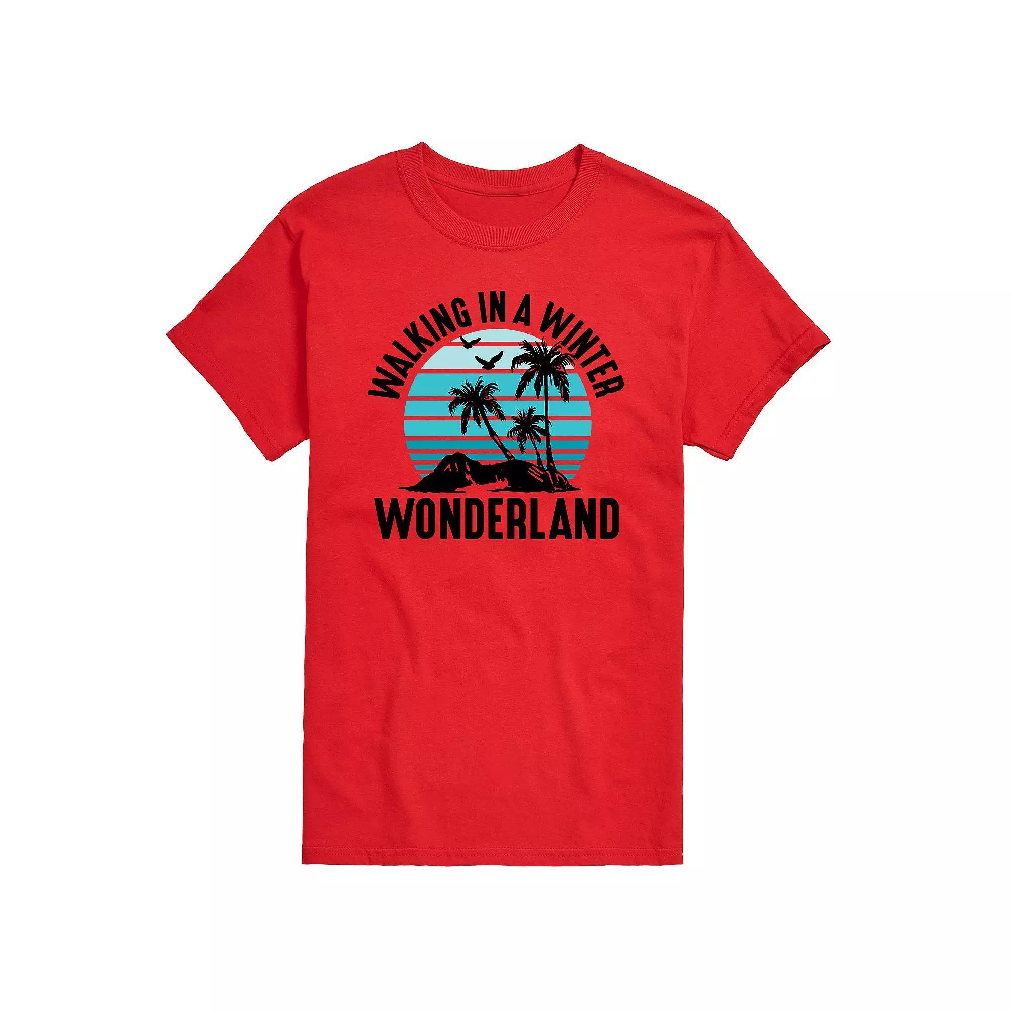 Big & Tall Walking In A Winter Wonderland Beach Graphic Tee, Mens Product Image