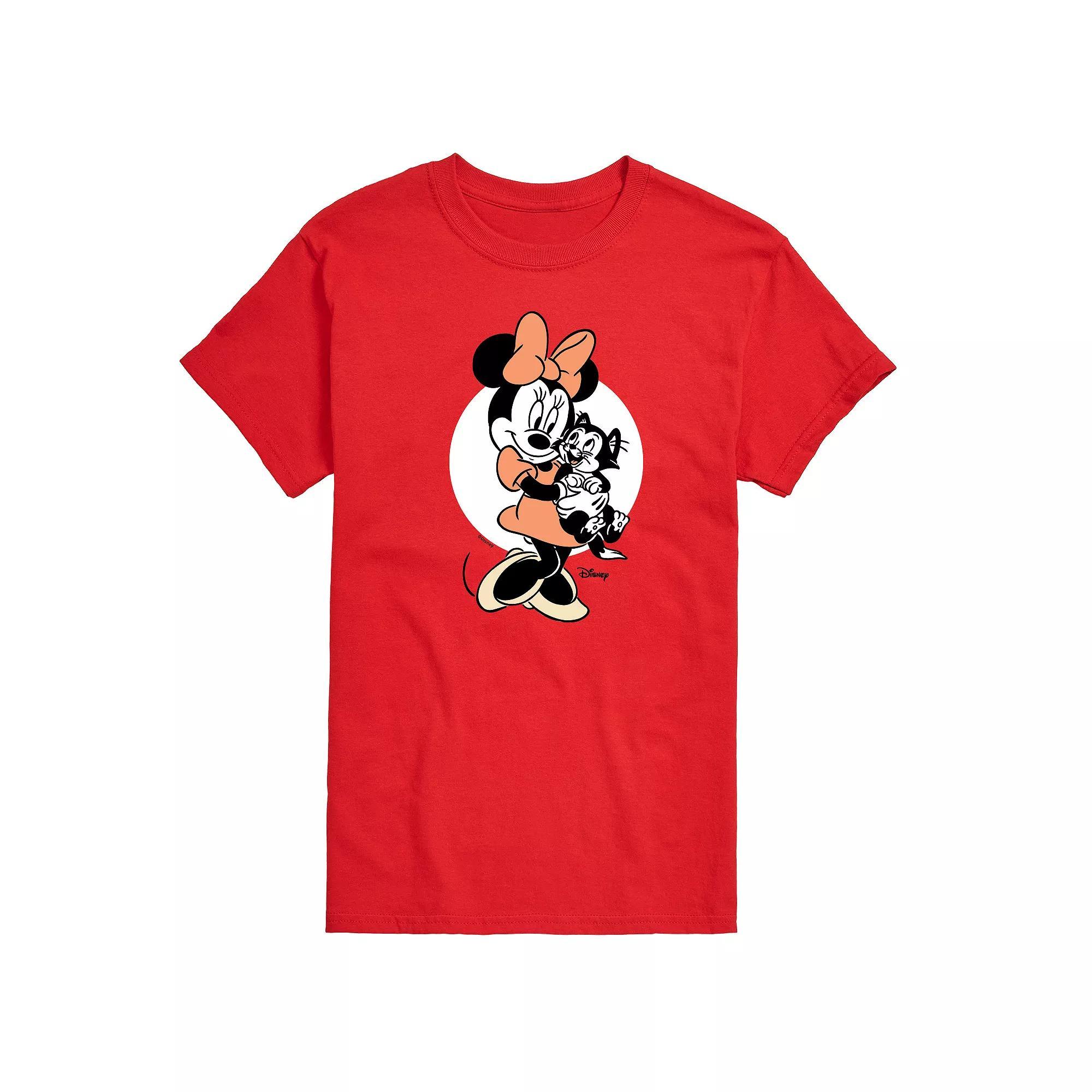 Disney's Minnie Mouse & Figaro Men's Graphic Tee, Size: XL, Red Product Image