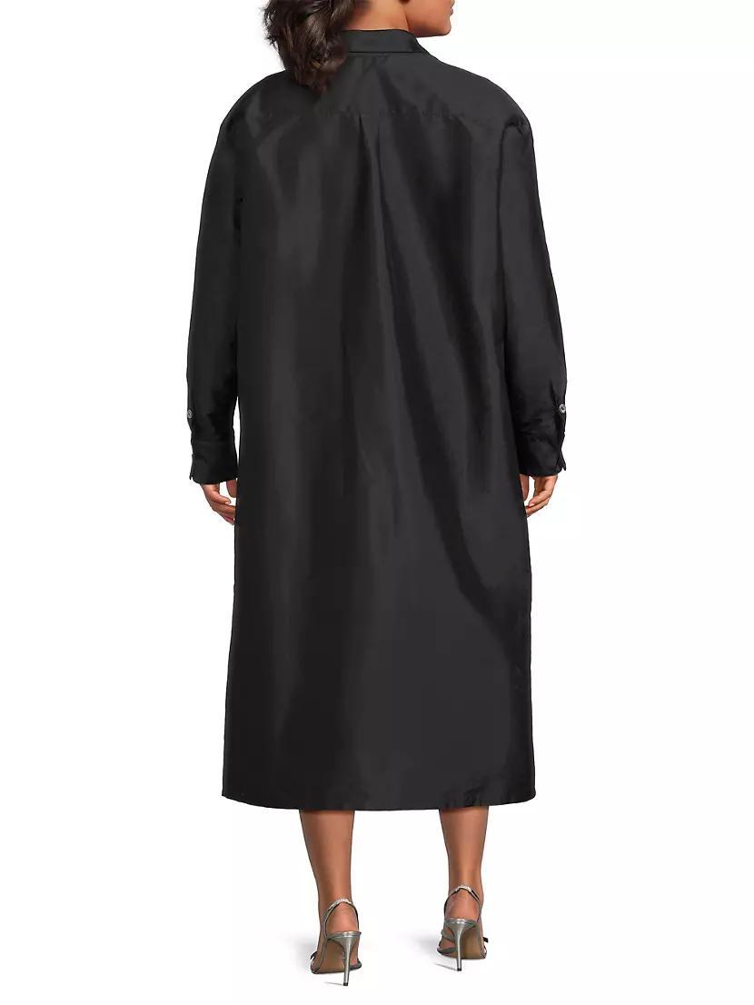 Plus Dupioni Cotton Shirtdress Product Image