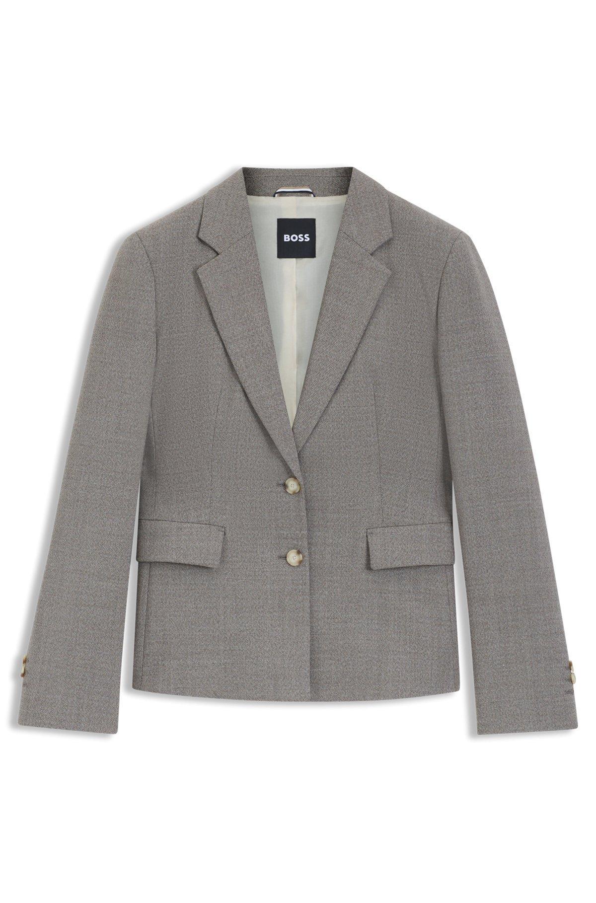 BOSS - Slim-fit blazer in a patterned wool blend - Patterned Product Image