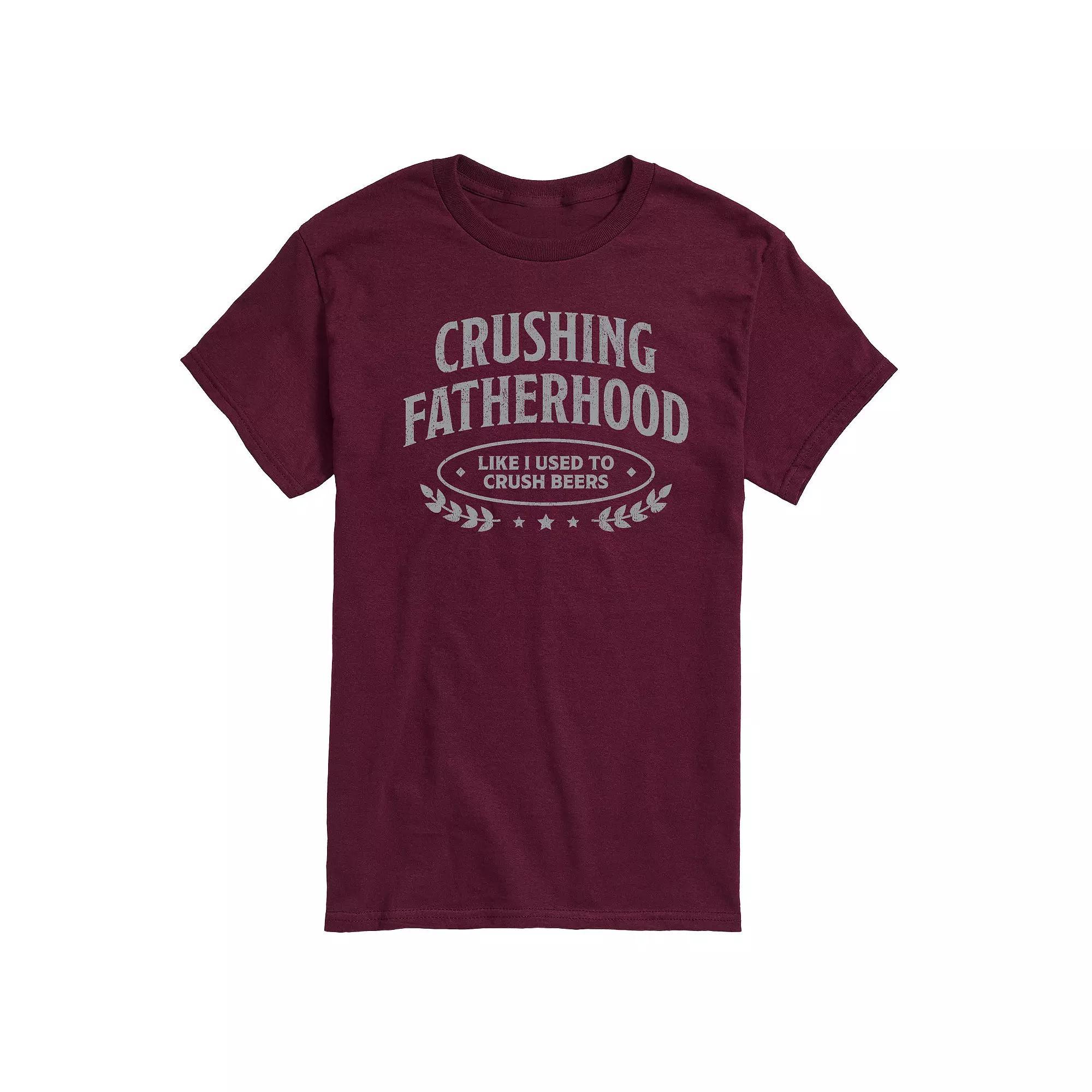 Mens Crushing Fatherhood Graphic Tee Heather Grey Product Image