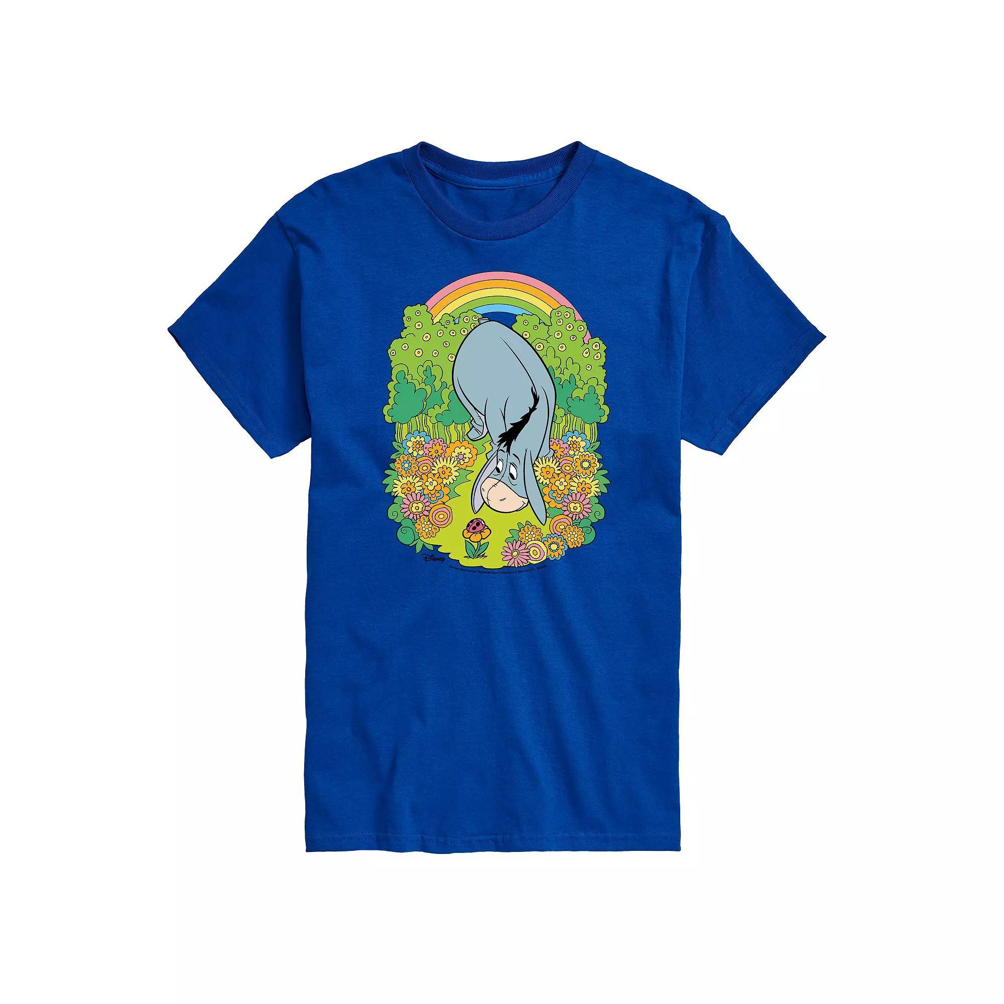 Disneys Winnie the Pooh Big & Tall Eeyore Rainbow Graphic Tee, Mens Product Image
