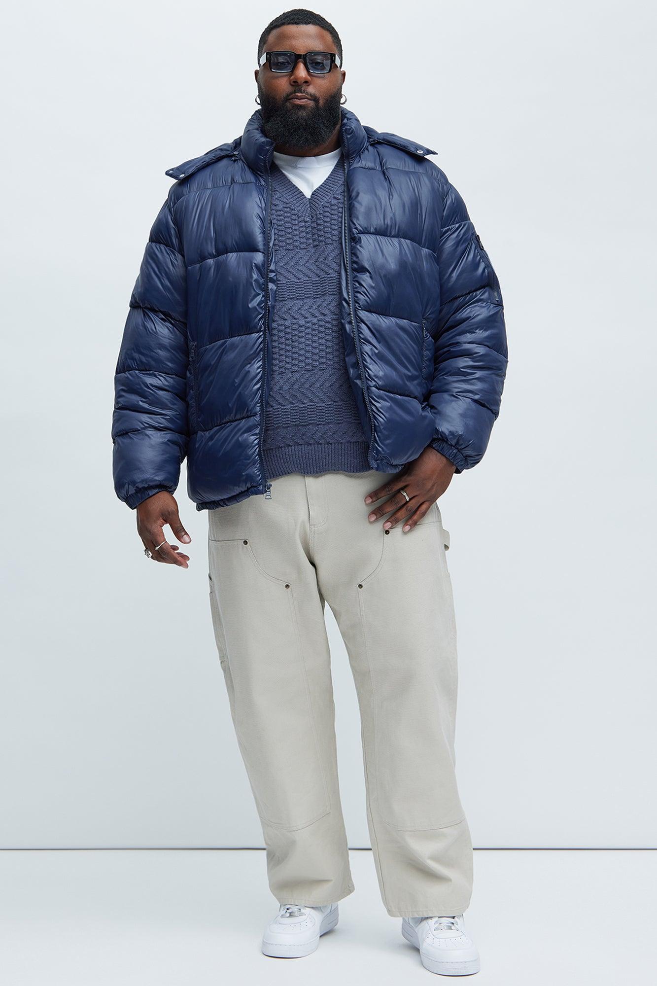 Nixer Puffer Jacket - Navy Male Product Image