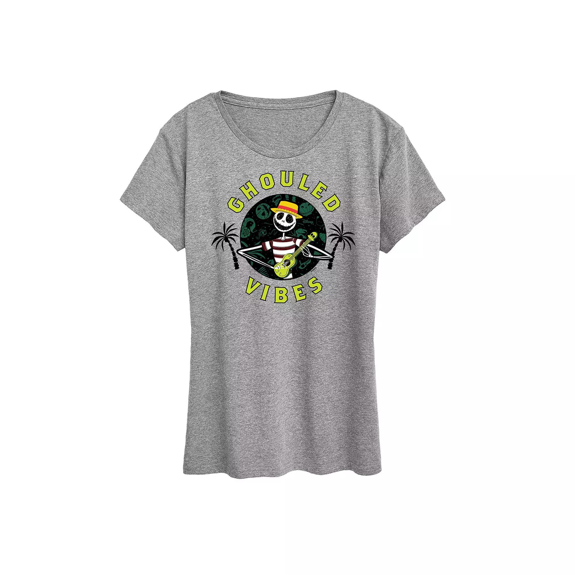 Disneys Nightmare Before Christmas Womens Summer Ghouled Vibes Graphic Tee Product Image