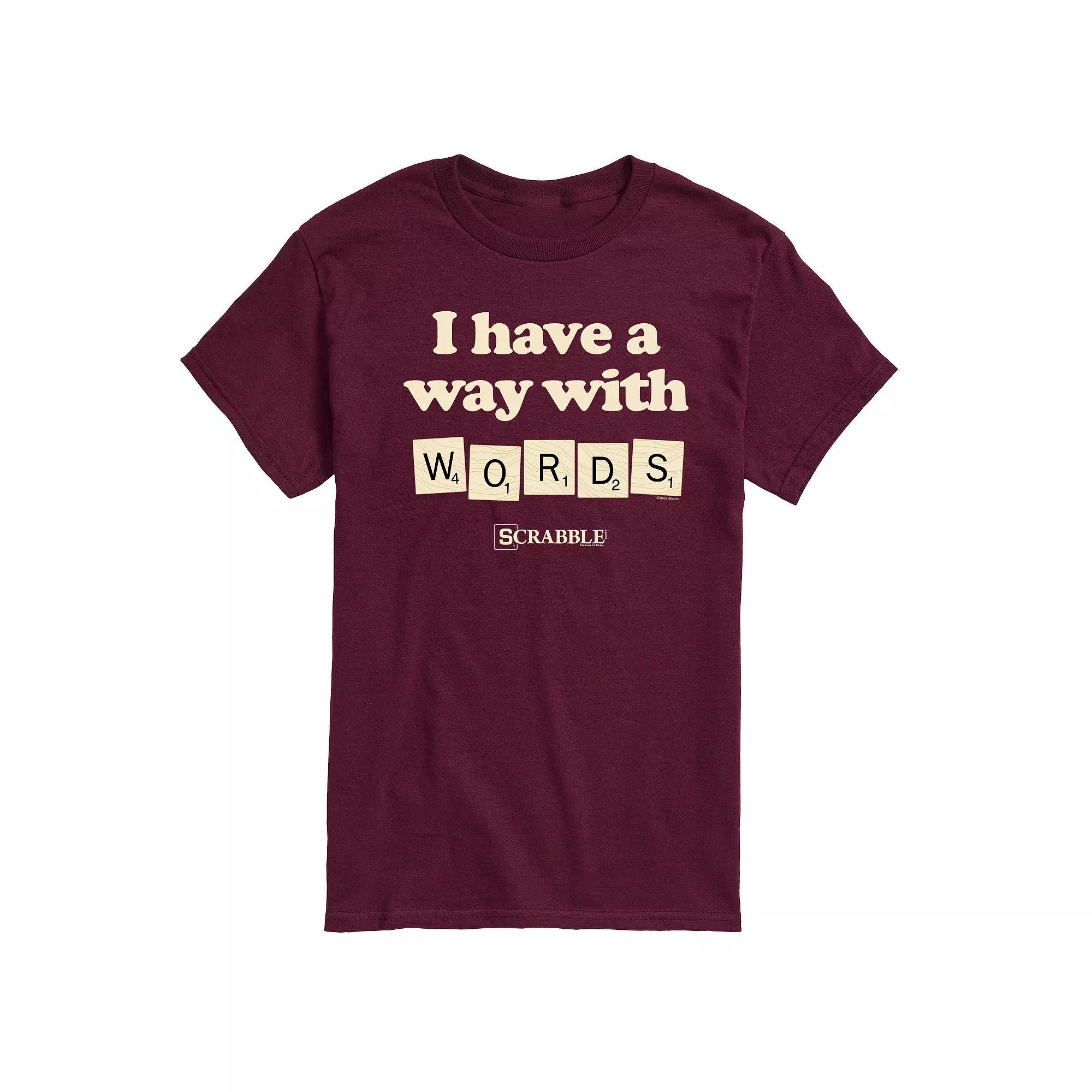 Mens Scrabble I Have a Way With Words Graphic Tee by Hasbro Blue Product Image