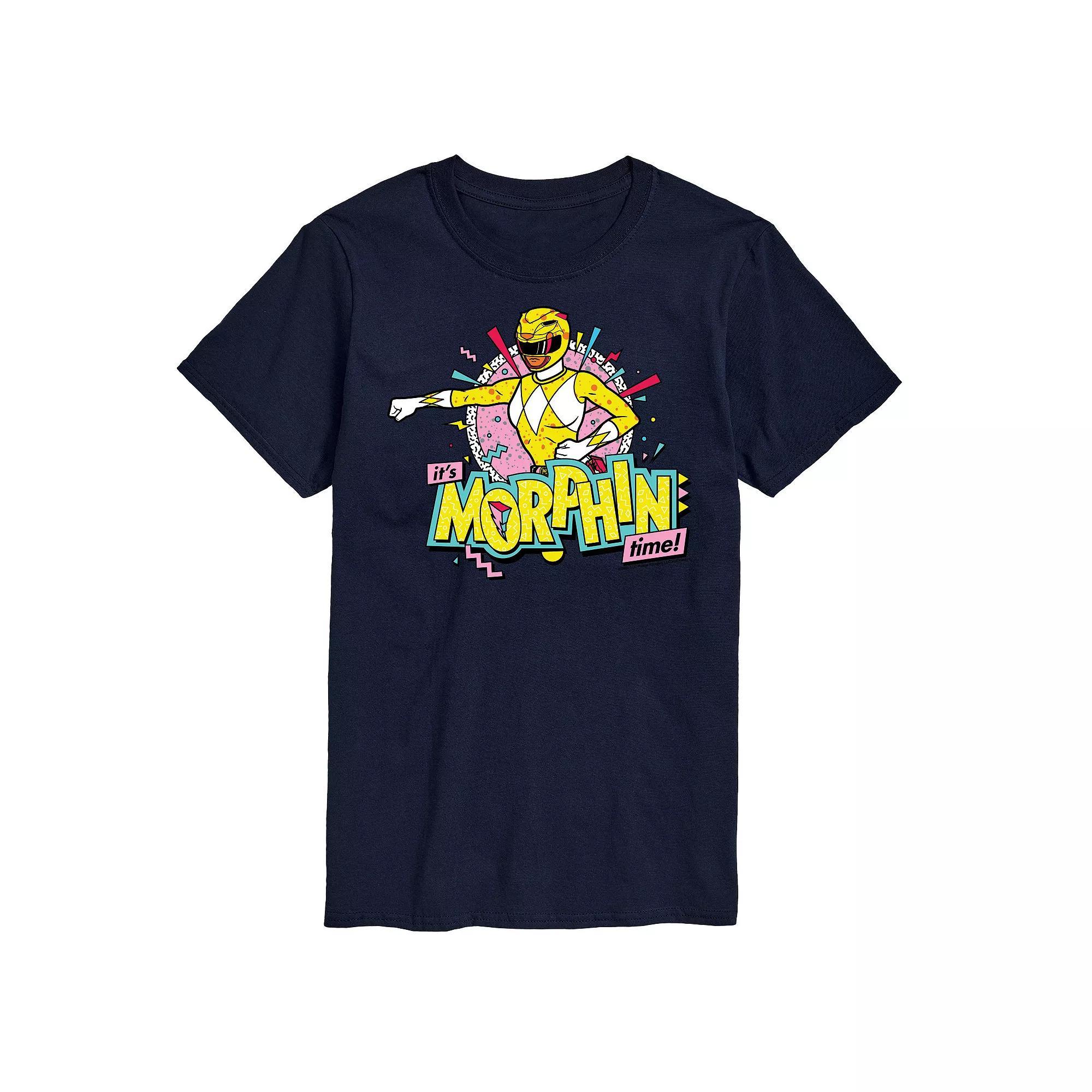 Big & Tall Power Rangers Morphin Time Yellow Graphic Tee, Mens Blue Product Image