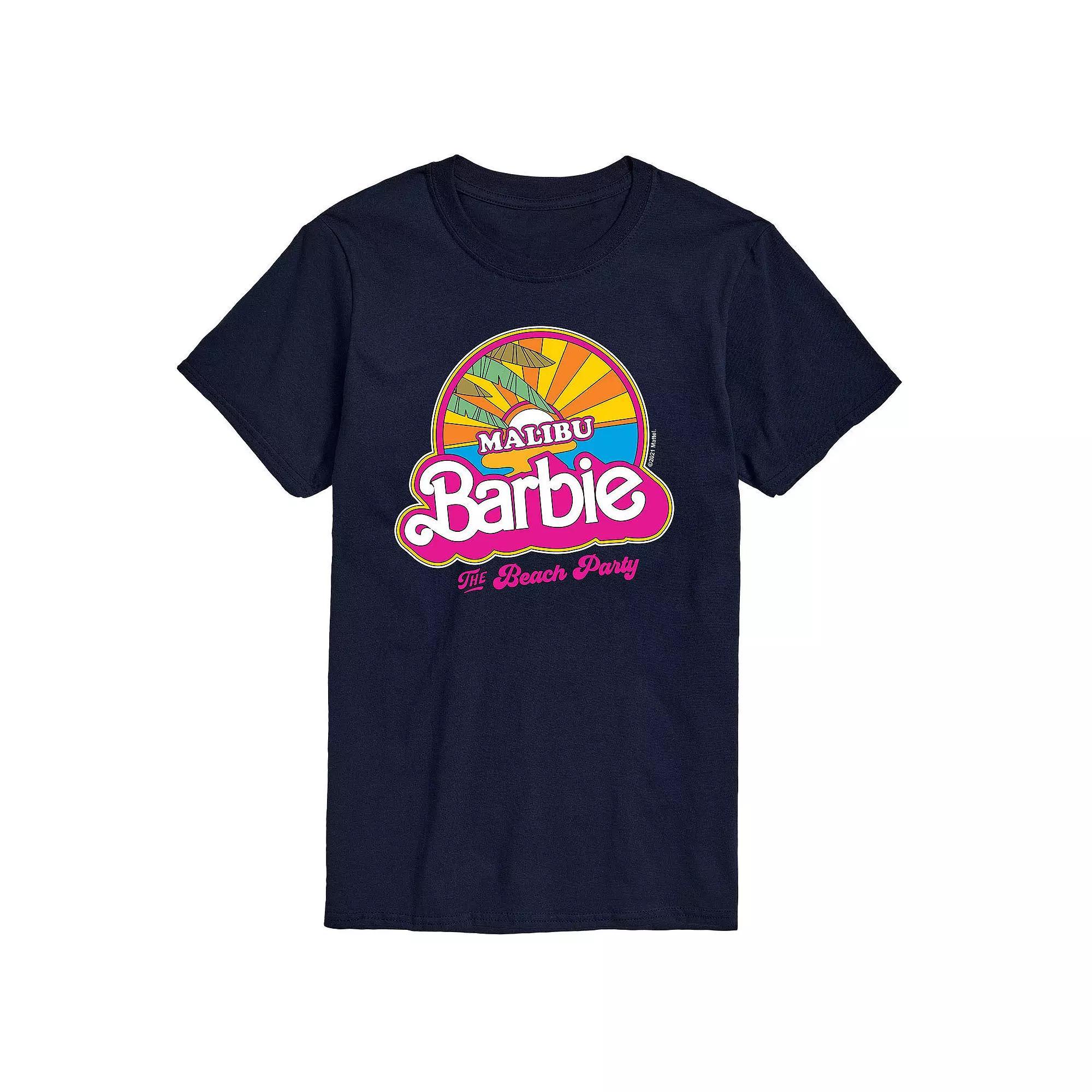 Big & Tall Barbie Malibu Barbie Graphic Tee, Mens Blue Product Image