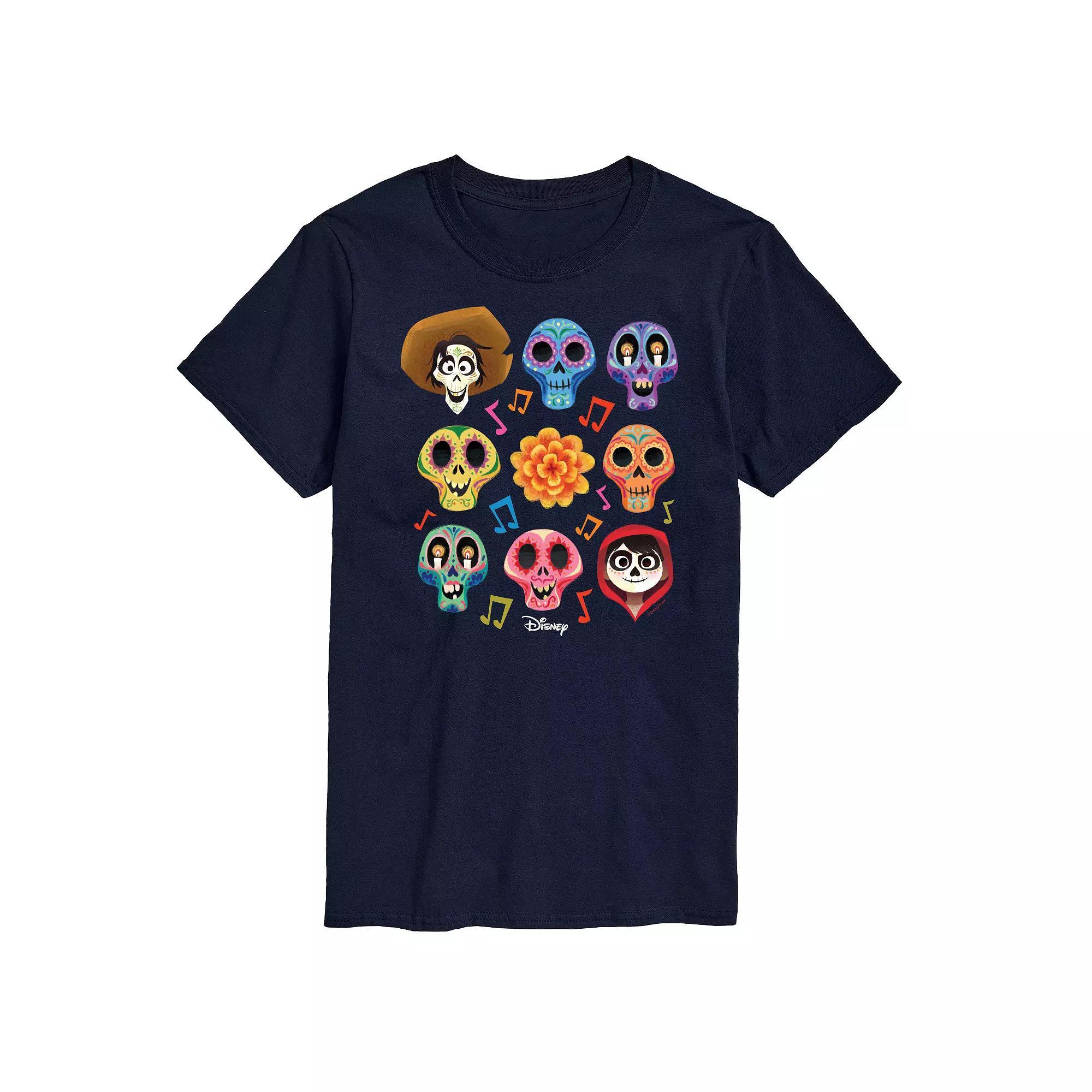 Disney's Coco Big & Tall Character Grid Graphic Tee, Men's, Size: Large Tall, Blue Product Image