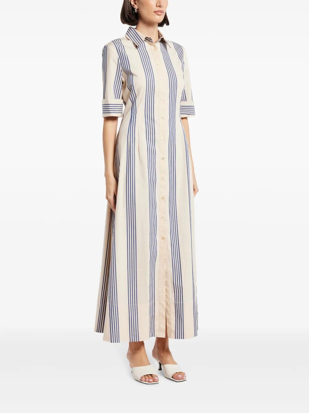 striped poplin shirt dress Product Image