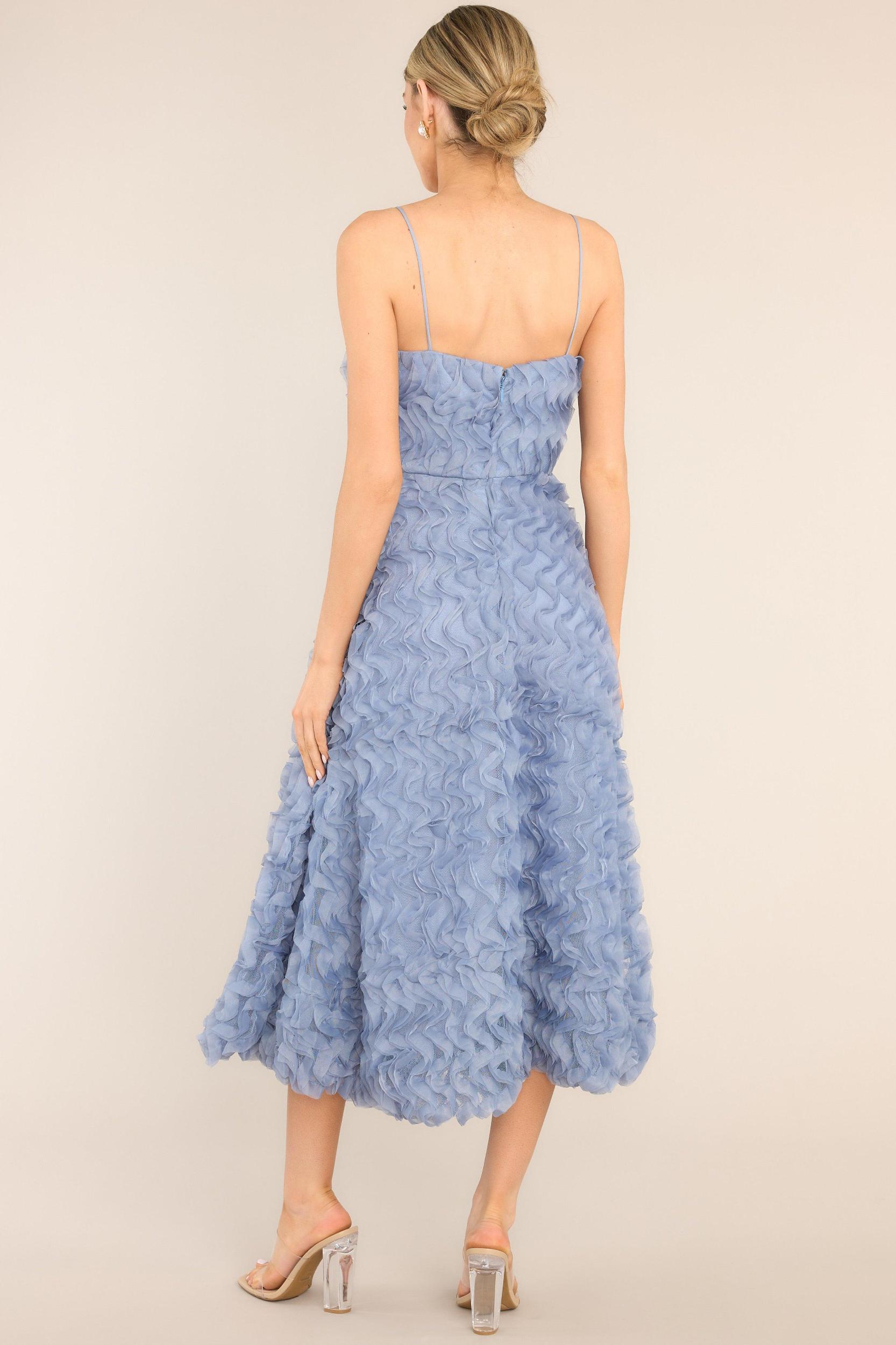 Spectacular Magic Dusty Blue Midi Dress Product Image