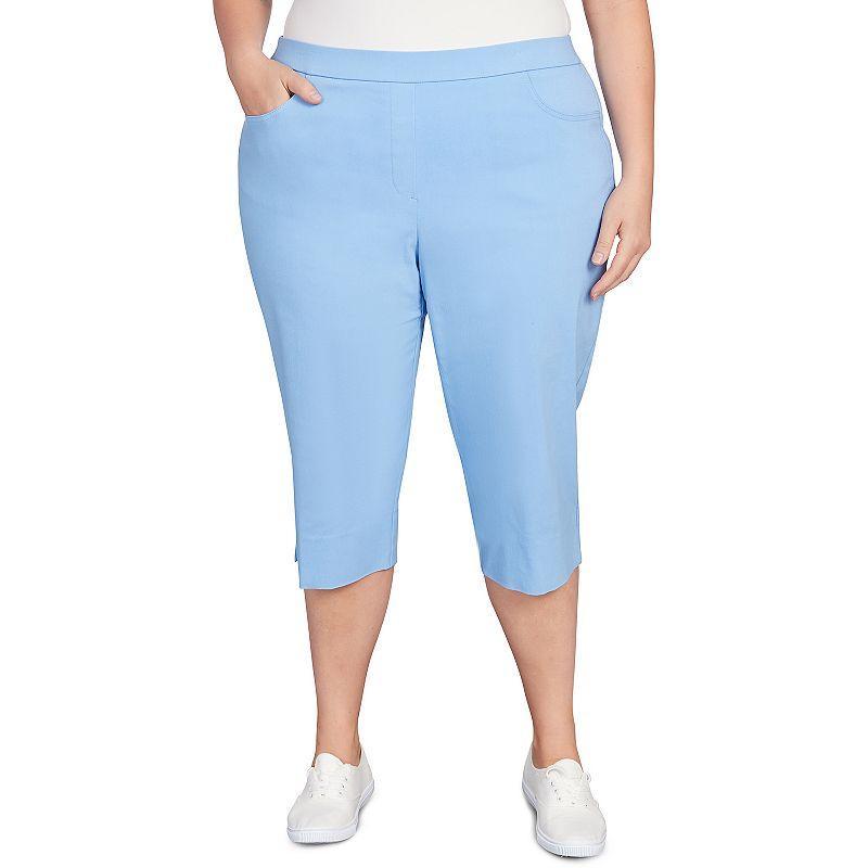 Plus Alfred Dunner Allure Capri Pants, Women's, Size: 18 W, Pure White Product Image