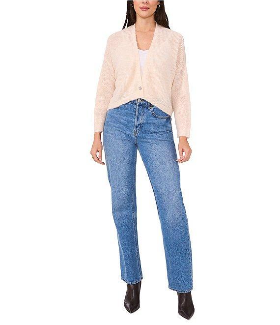 Vince Camuto Knit V-Neck Long Sleeve Button Front Cardigan Product Image