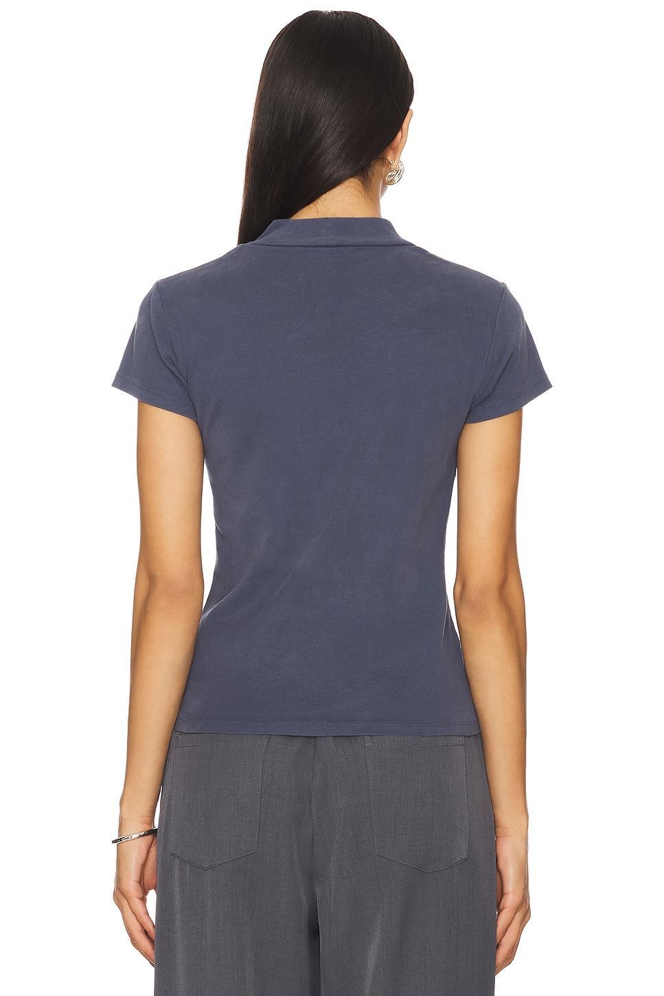 1x1 Rib Mock Tee Bobi Product Image
