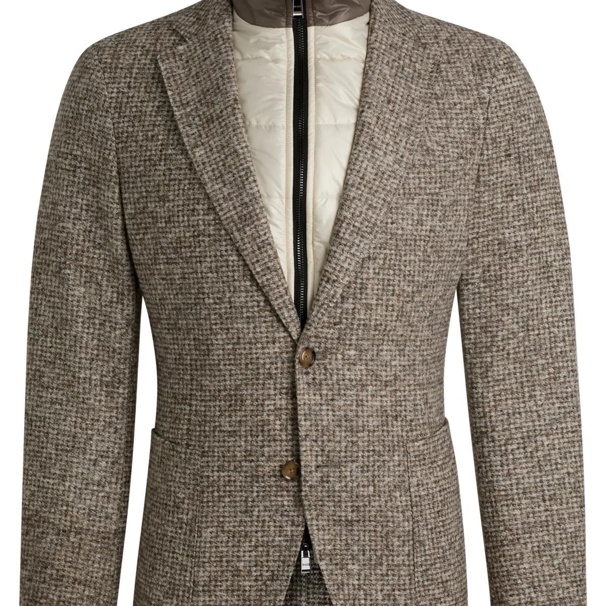 Boss Slim-Fit Jacket with Zip-Up Inner Product Image