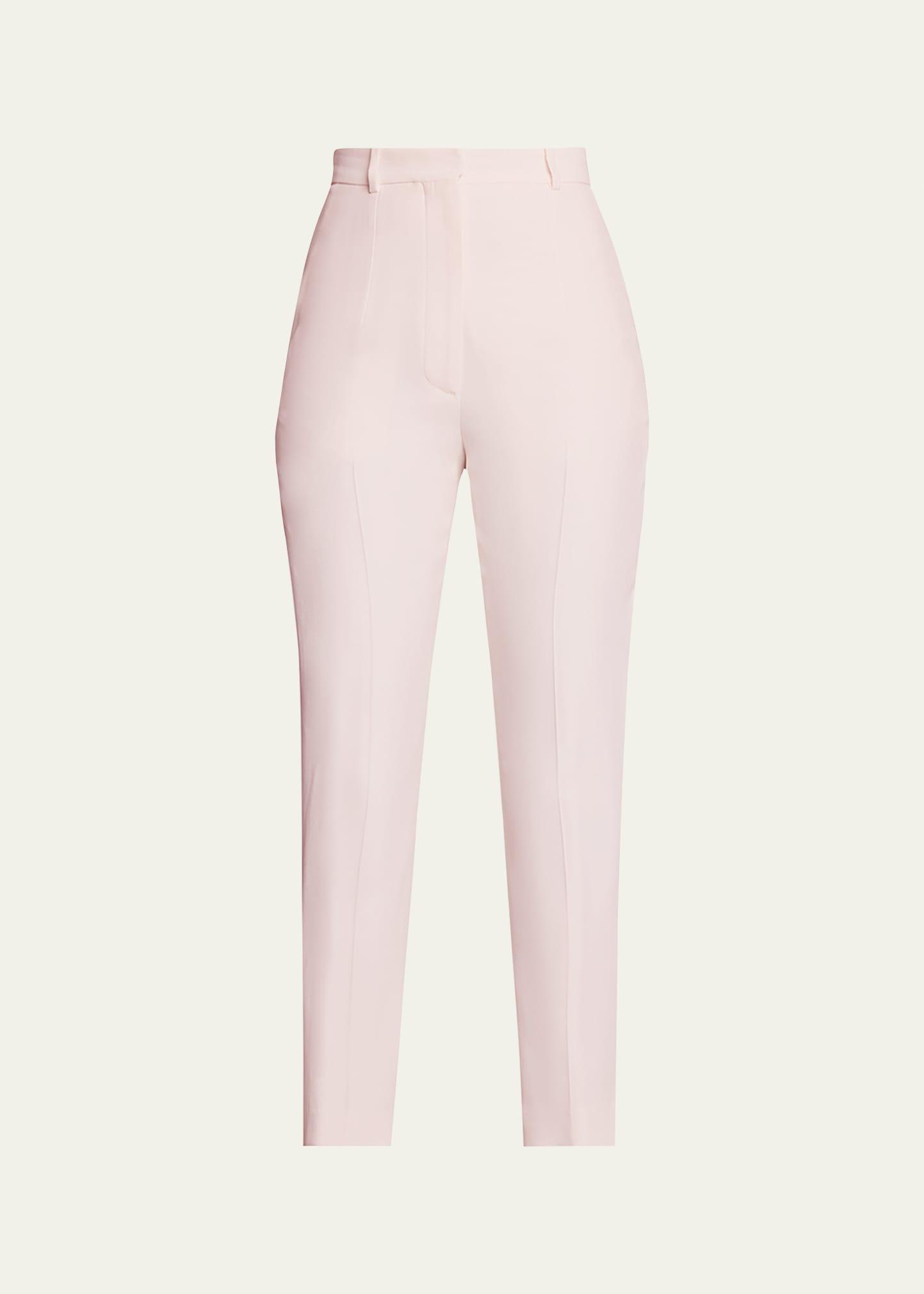 High-Waist Crop Cigarette Trousers Product Image