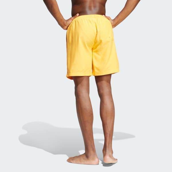 adidas Adicolor 8-Inch Swim Shorts Real Gold M Mens Product Image