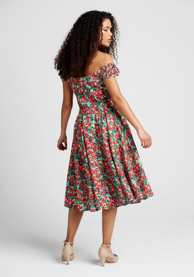 Sheen of Spring Fit And Flare Dress Product Image