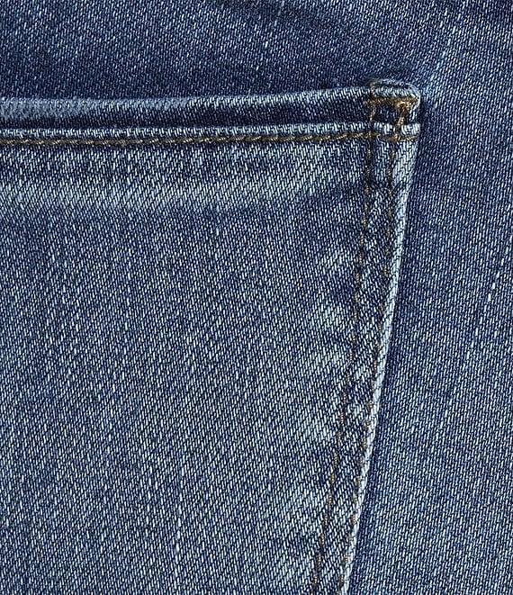 Democracy Plus Size Stretch Kick Flare Double Layer Fray Hem Crop Jeans Product Image