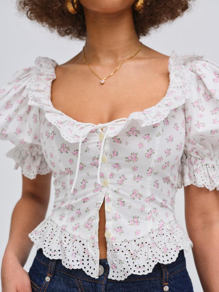Noam Corset Top — White Product Image