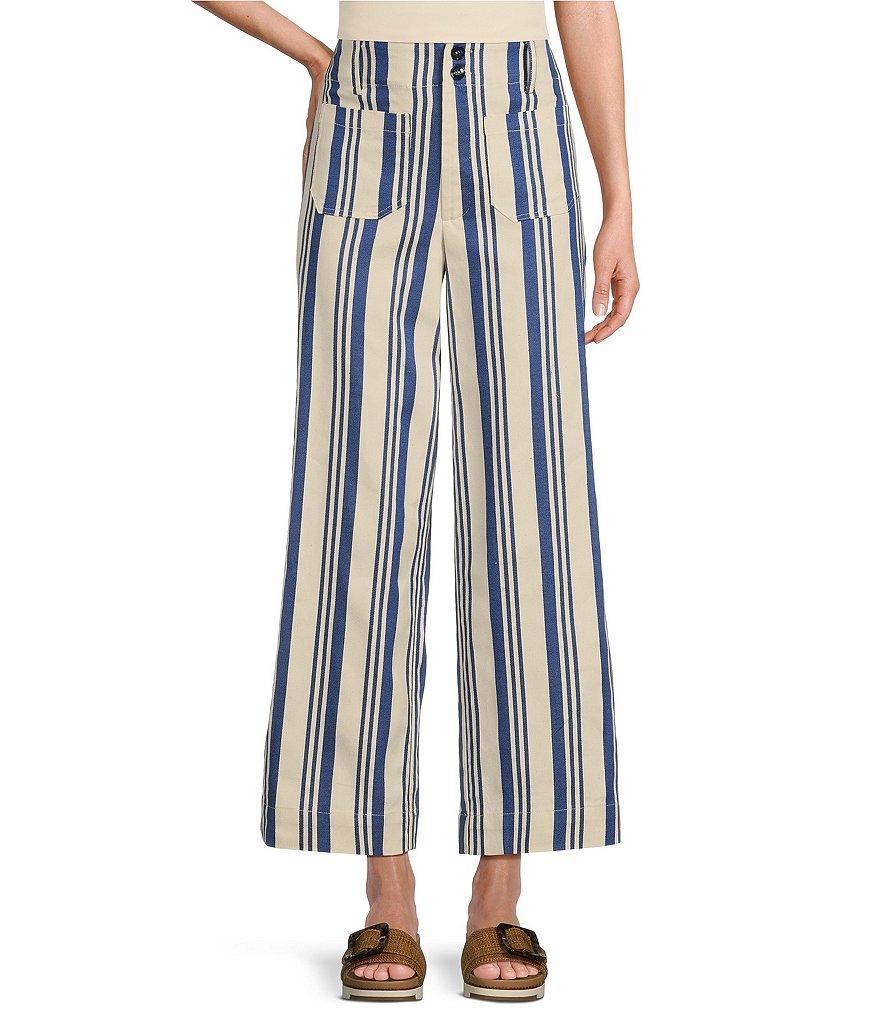 Sugarlips Coordinating Stripe Printed High Rise Wide Leg Pants Product Image