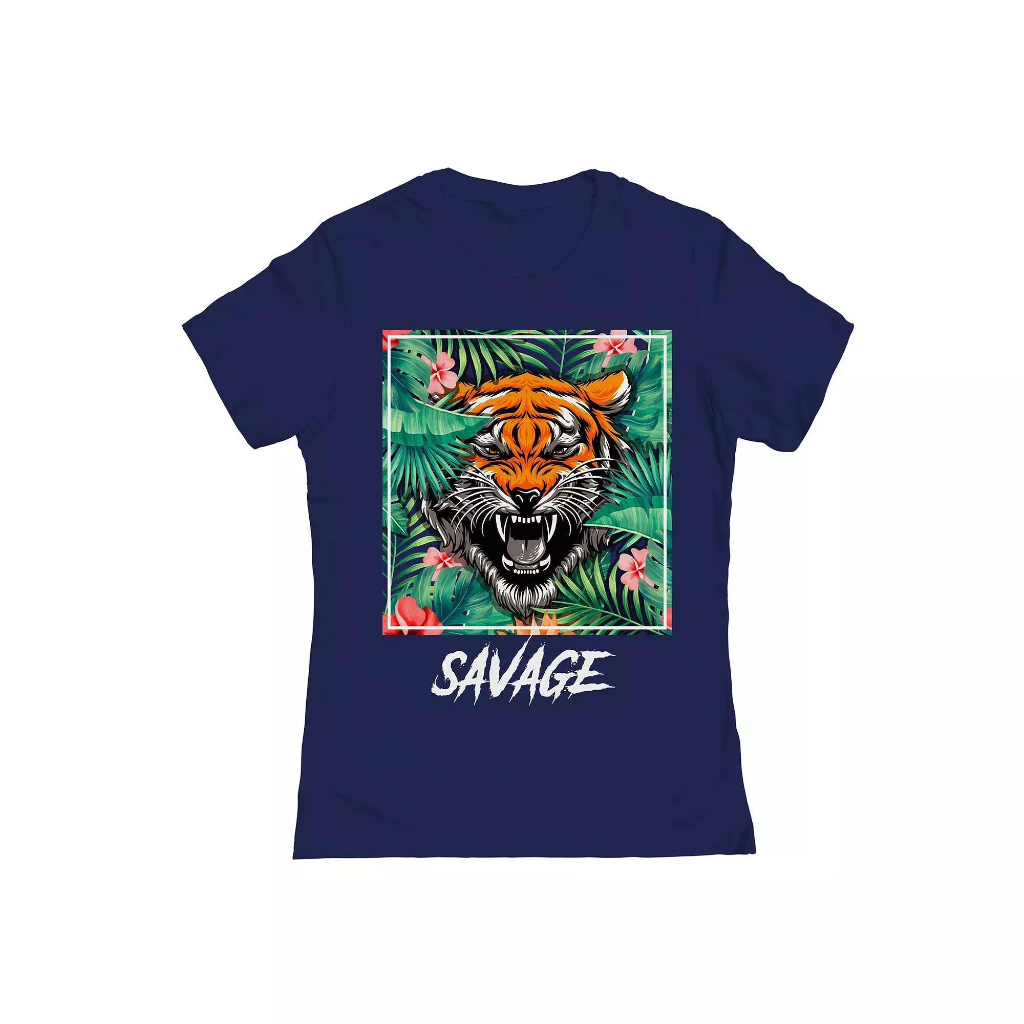 Juniors Savage Womens Graphic Tee, Girls Blue Product Image