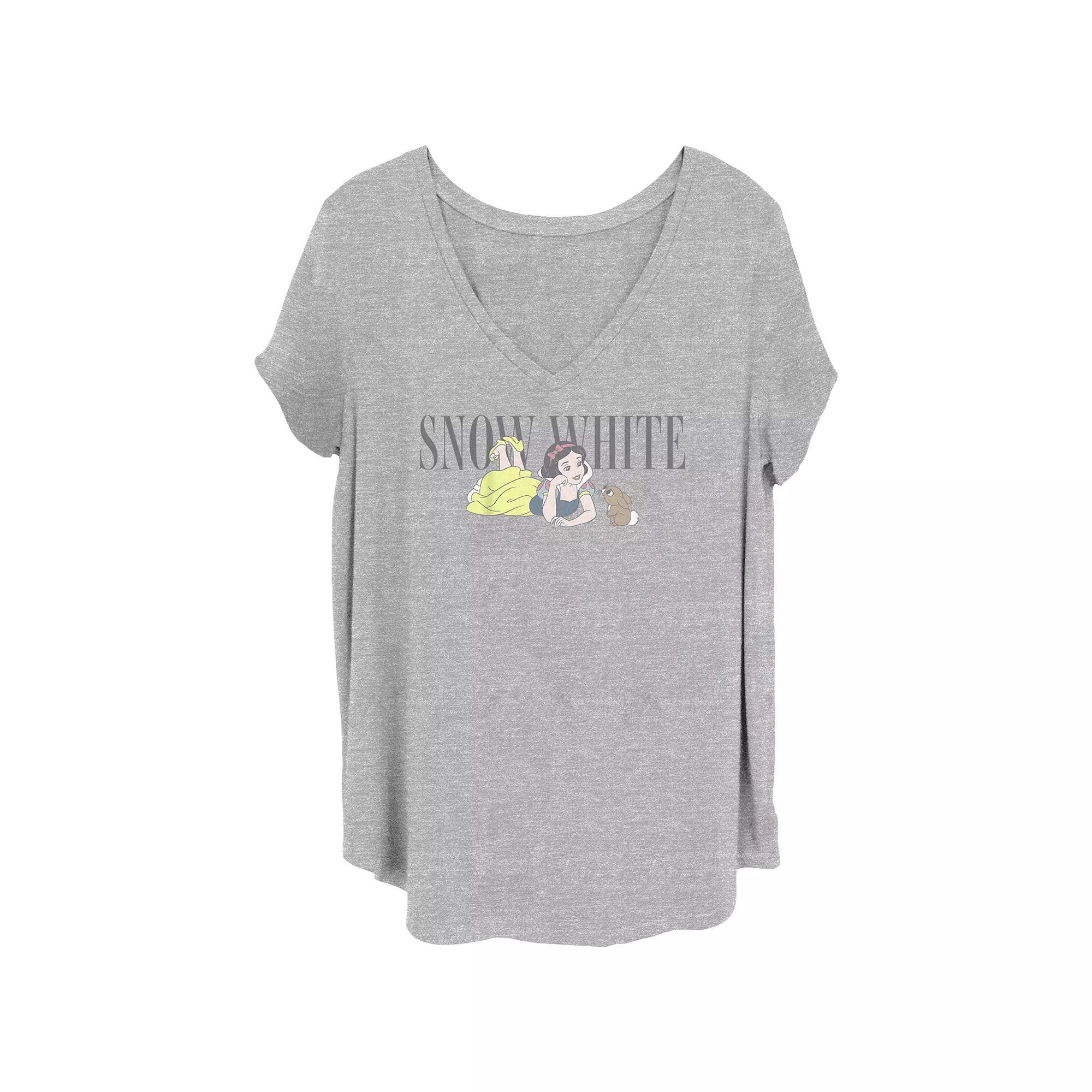 Juniors' Plus Size Sunflowers Paint V-Neck Graphic Tee, Women's, Size: 1XL, Grey Gray Product Image
