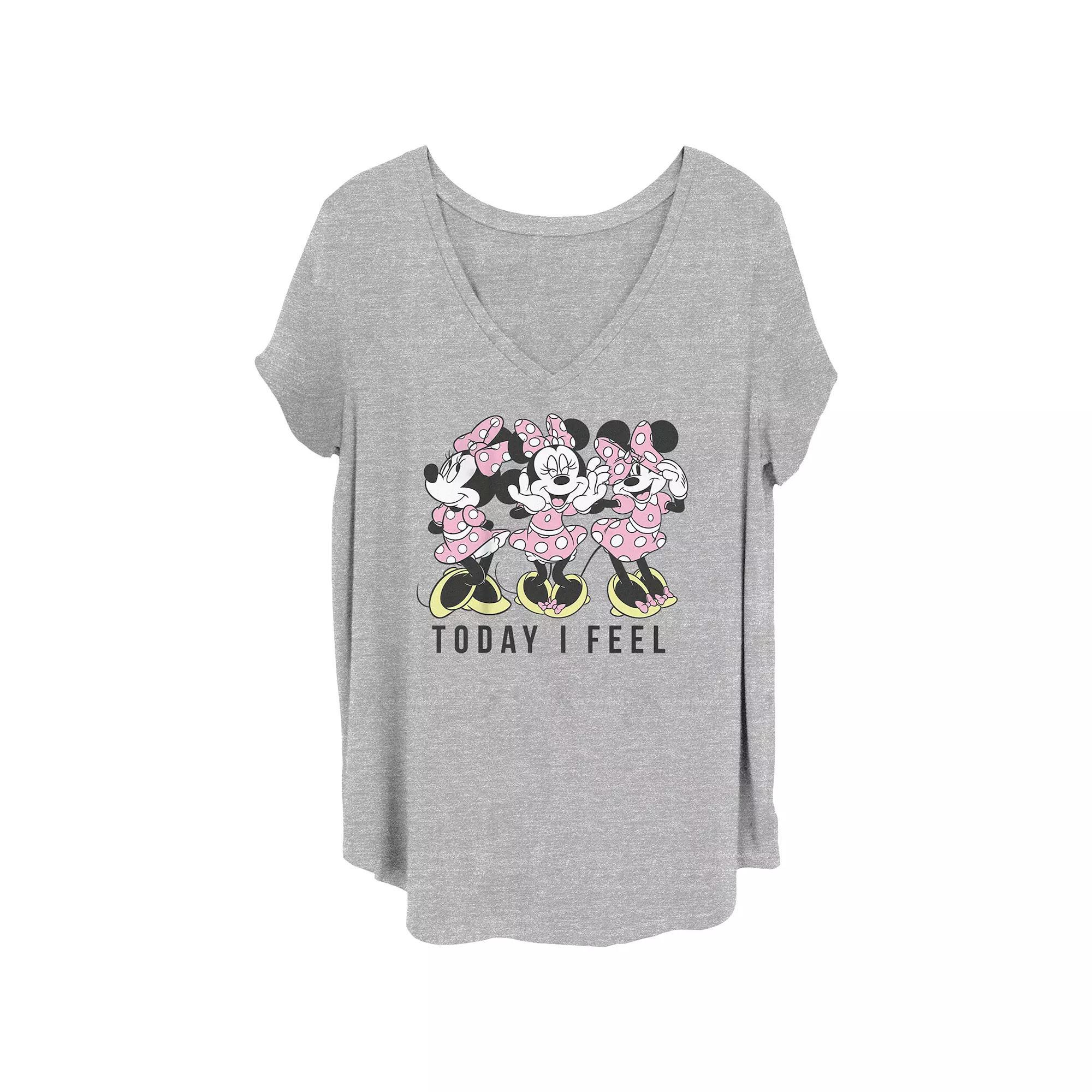 Disney's Minnie Mouse Feels Juniors' Plus Graphic Tee, Women's, Size: 4XL, Grey Gray Product Image