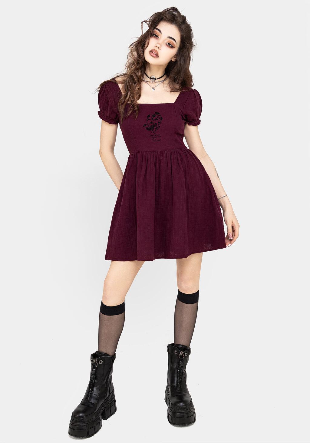Frances Embroidered Cotton Mini Dress Product Image