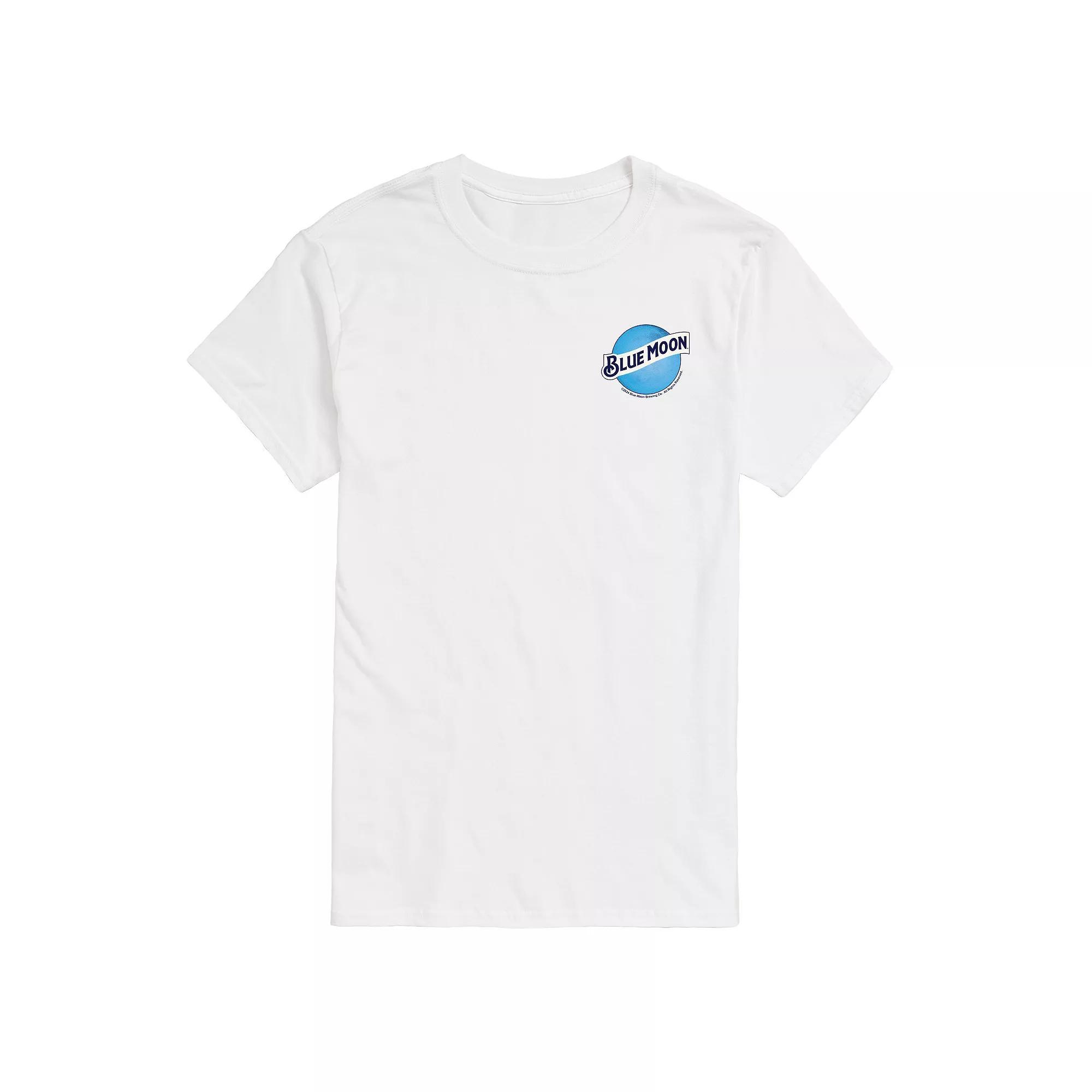 Men's Blue Moon Logo Graphic Tee, Size: XL, White Product Image