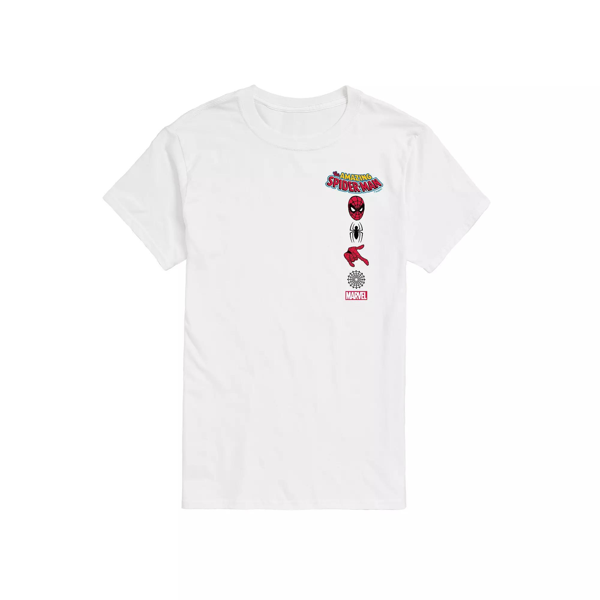 Big & Tall Marvel Spider-Man Oversized Left Chest Graphic Tee, Mens Product Image