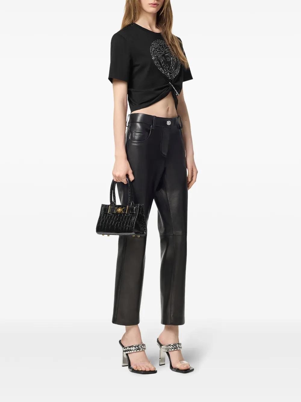 Medusa Safety Pin cropped T-Shirt Product Image