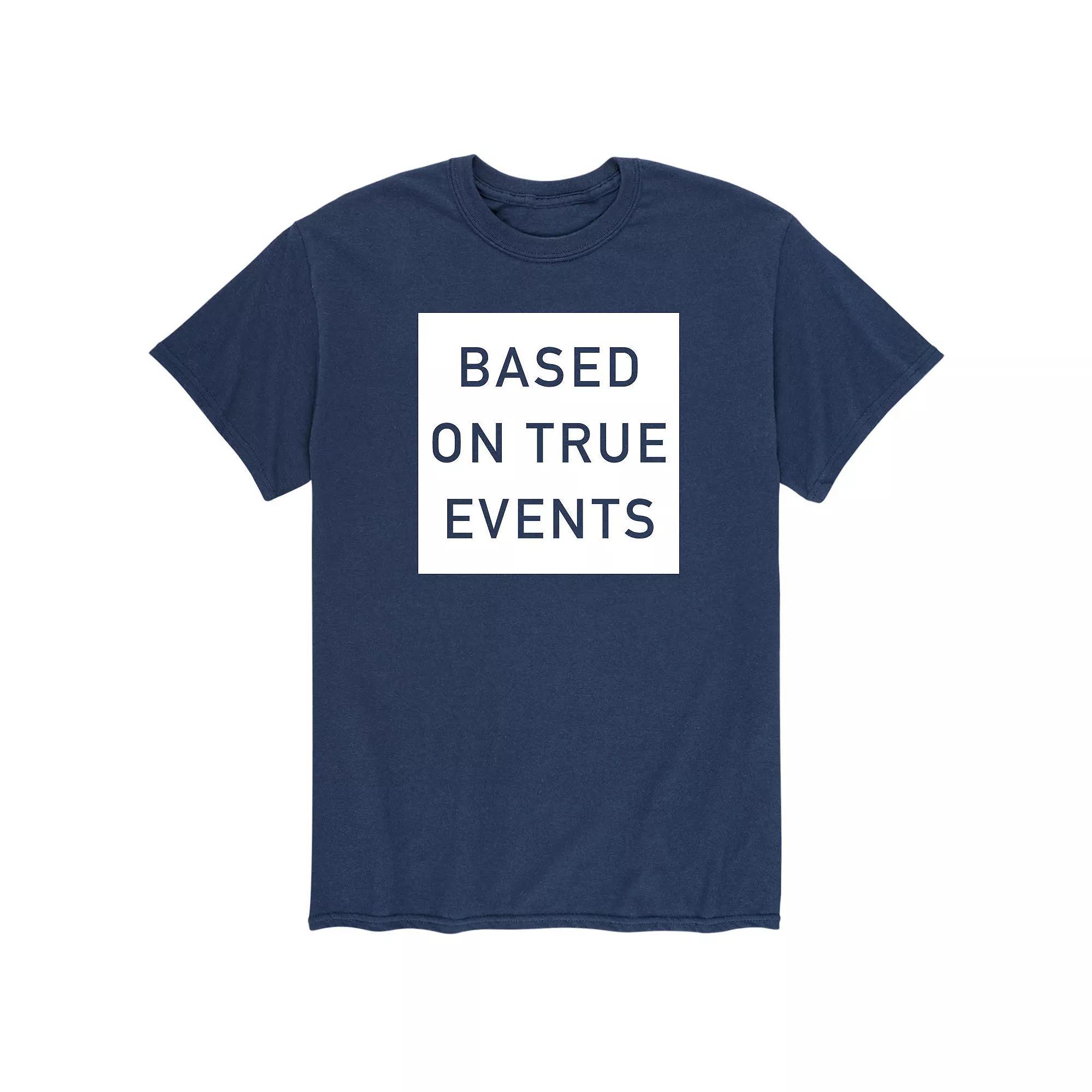 Mens Based On True Events Tee Blue Product Image