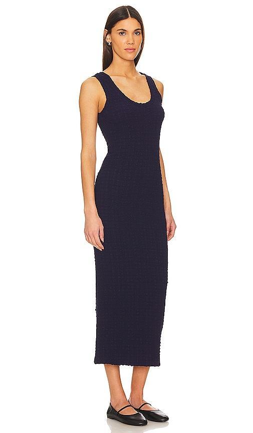 Enza Costa Puckered Tank Dress in Navy Product Image