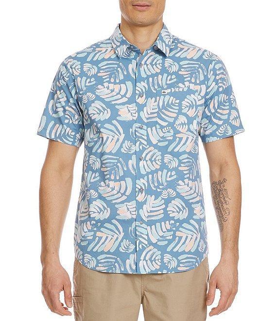 Quiksilver Shades Classic Printed Short-Sleeve Poplin Shirt Product Image