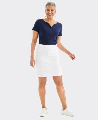 Style & Co Womens Denim Stretch Pull-On Skirt, Created for Macys Product Image